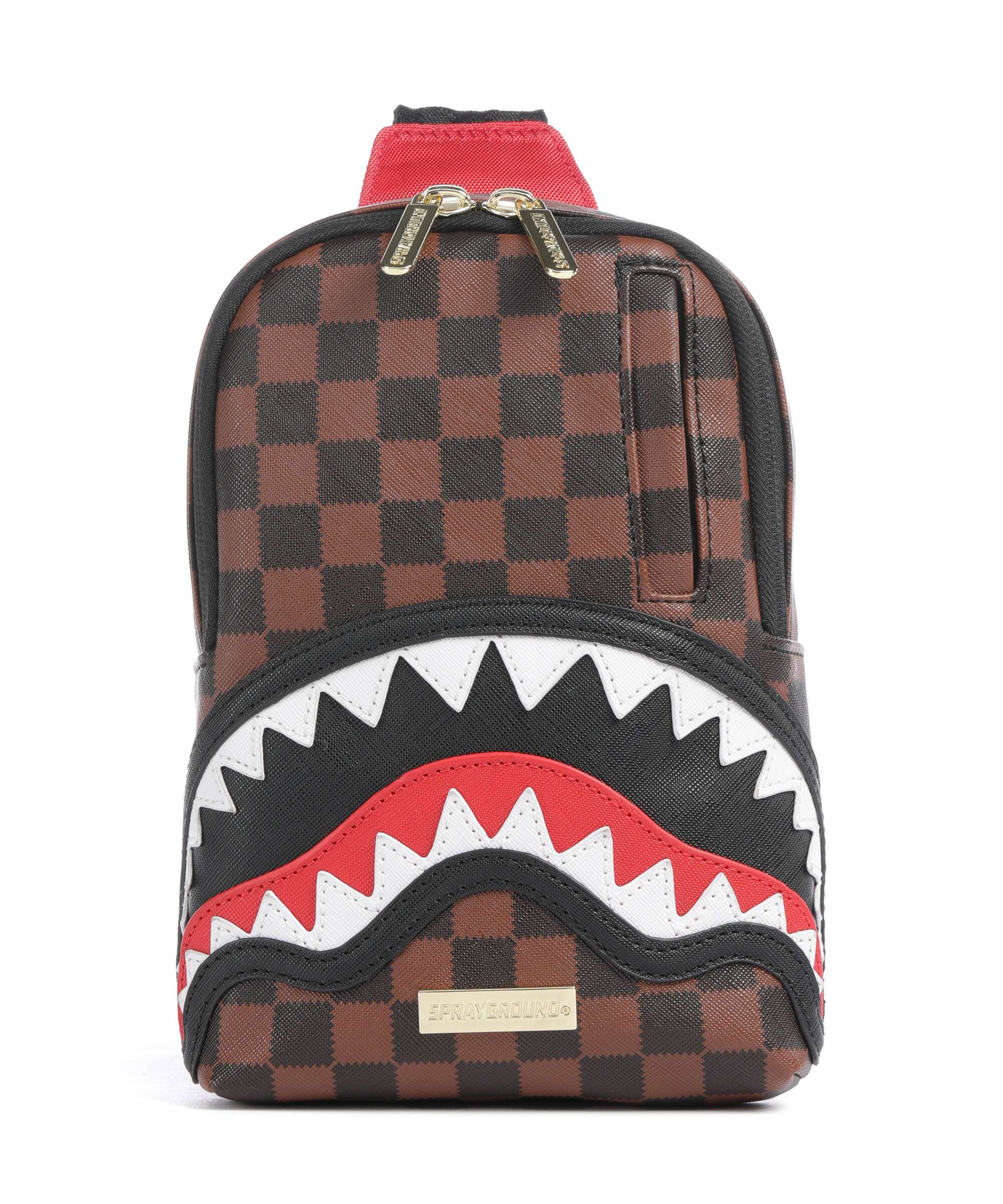 Sprayground Sawtooth Sharks in Paris Sling bag hard synthetic brown