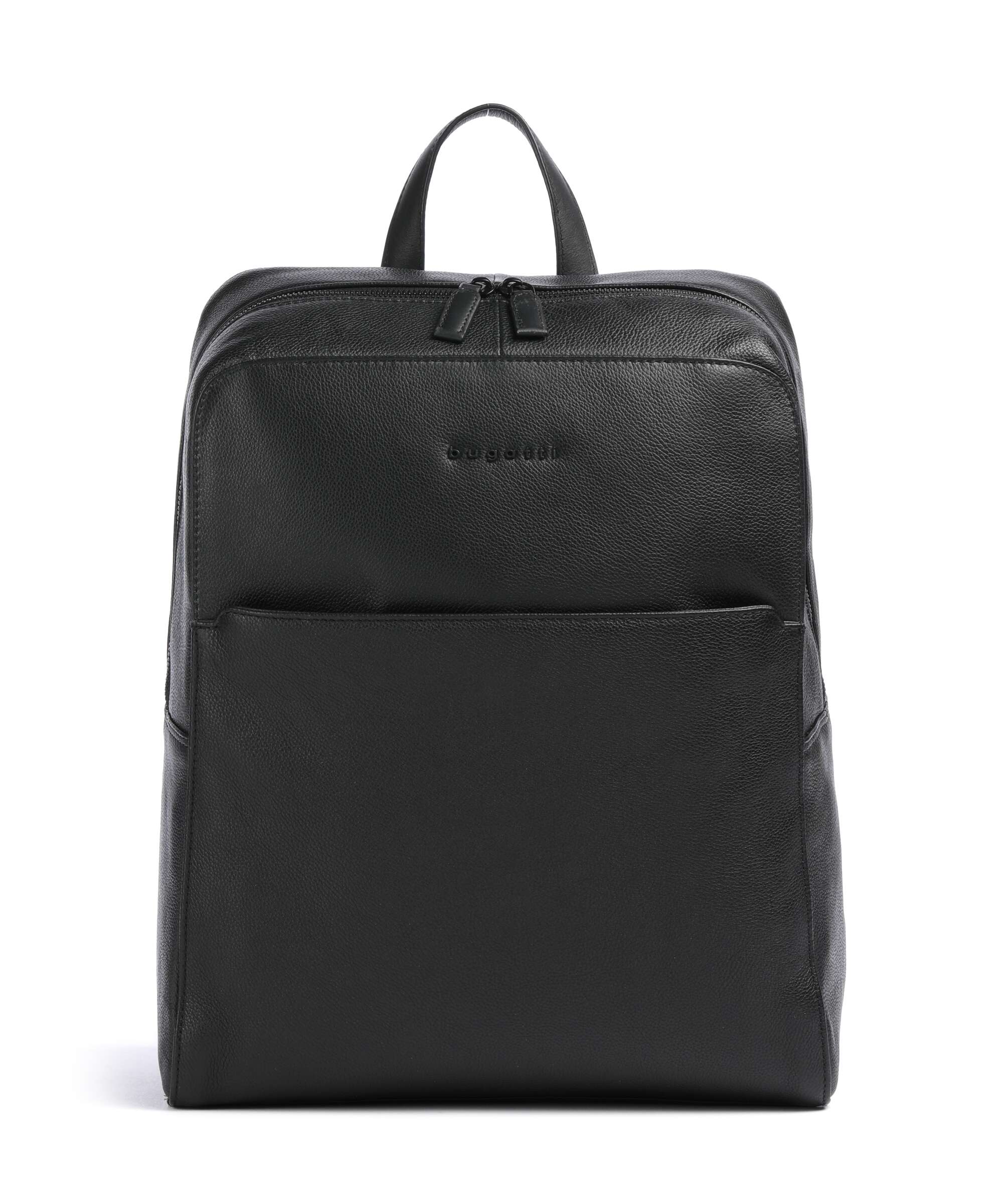 Bugatti Black Backpack 15″ grained cow leather schwarz