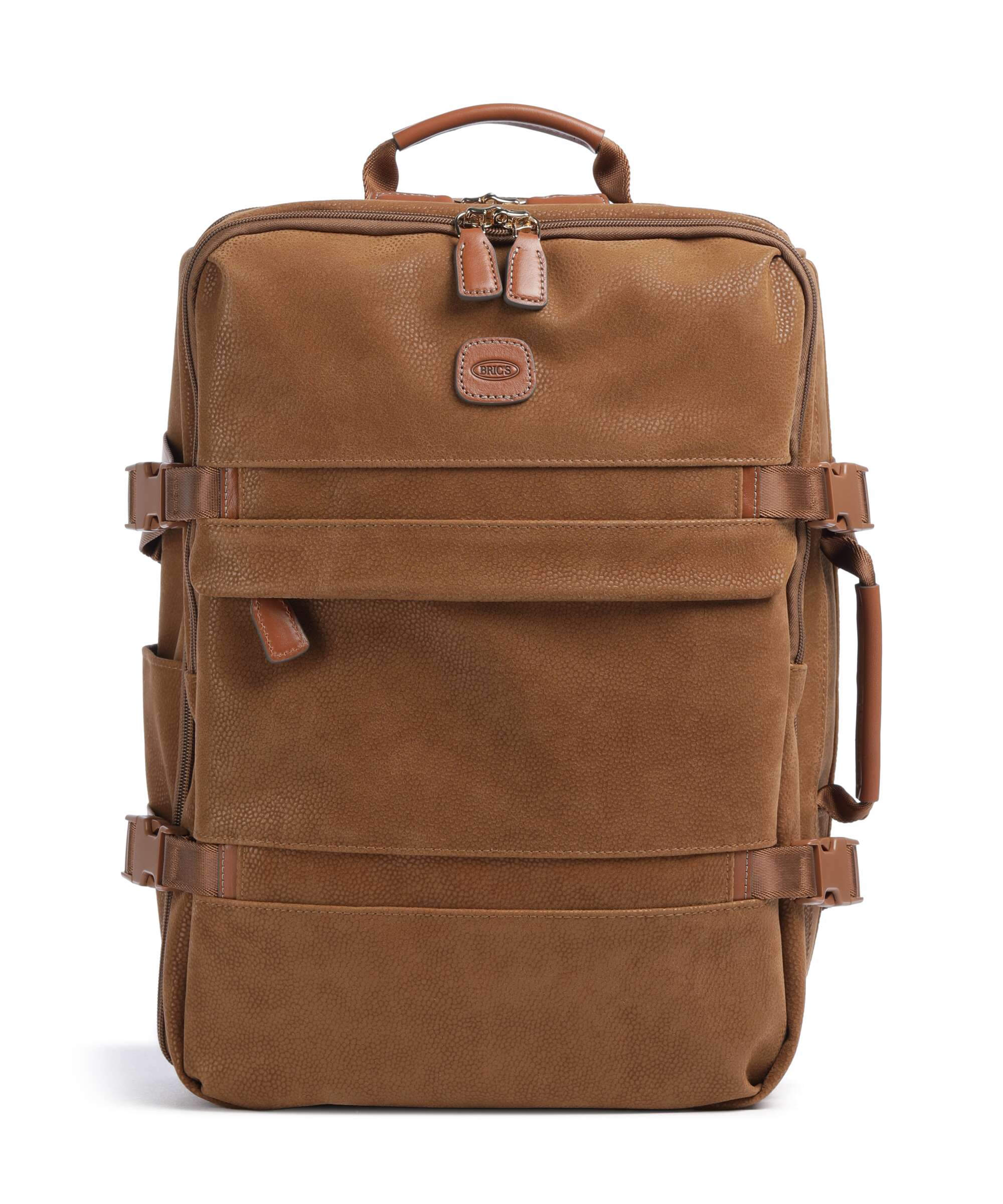 Brics Life Travel backpack 14″ imitation leather camel