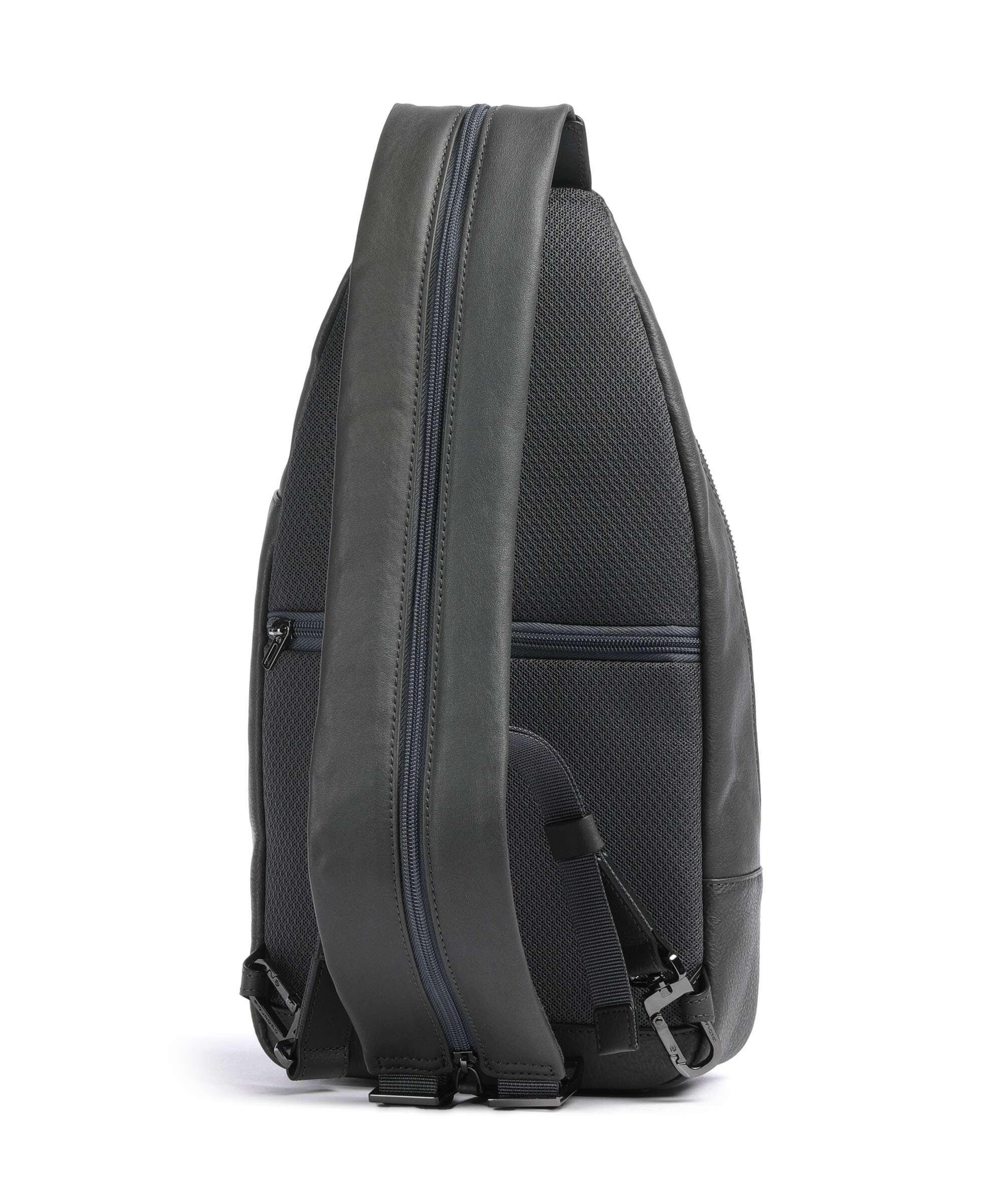 Piquadro Black Square Sling bag blue ocean