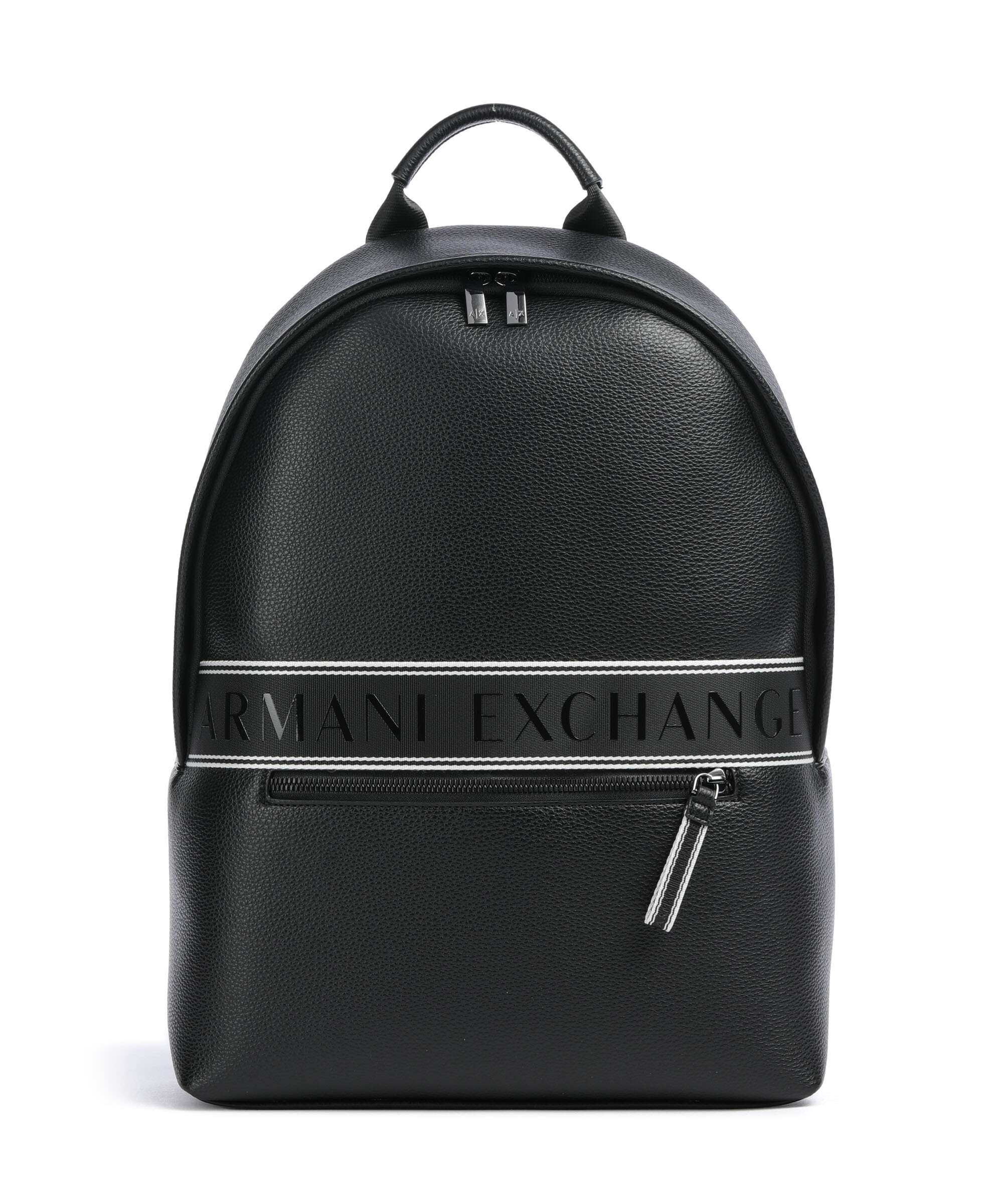 armani black leather backpack Armani Exchange Ian Backpack 13″ imitation leather black