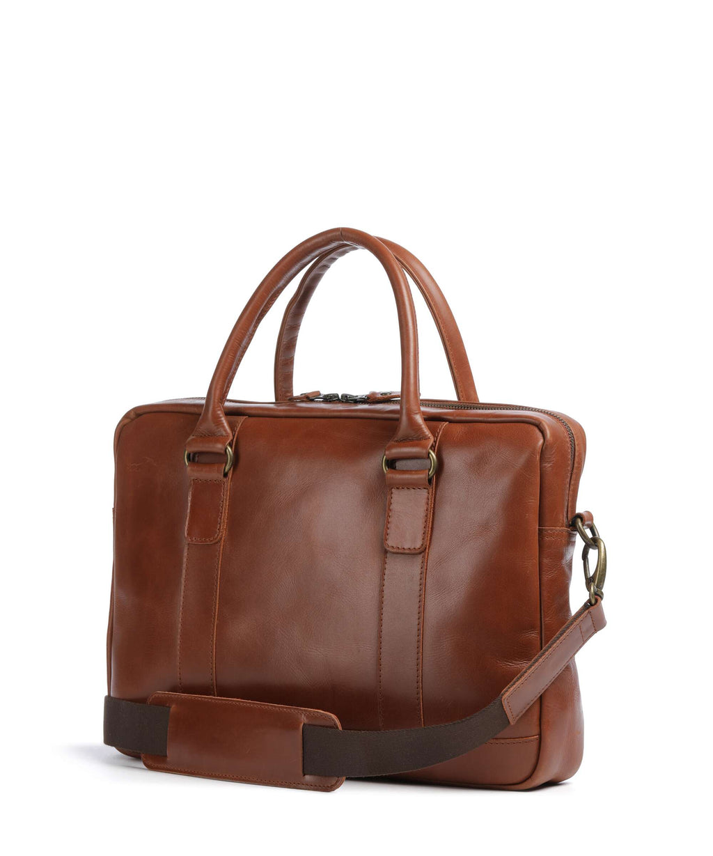 Buckle & Seam Everett Briefcase cognac