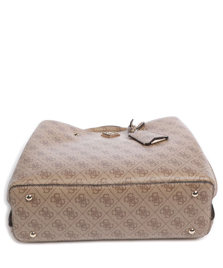 Guess Meridian Handbag latte logo