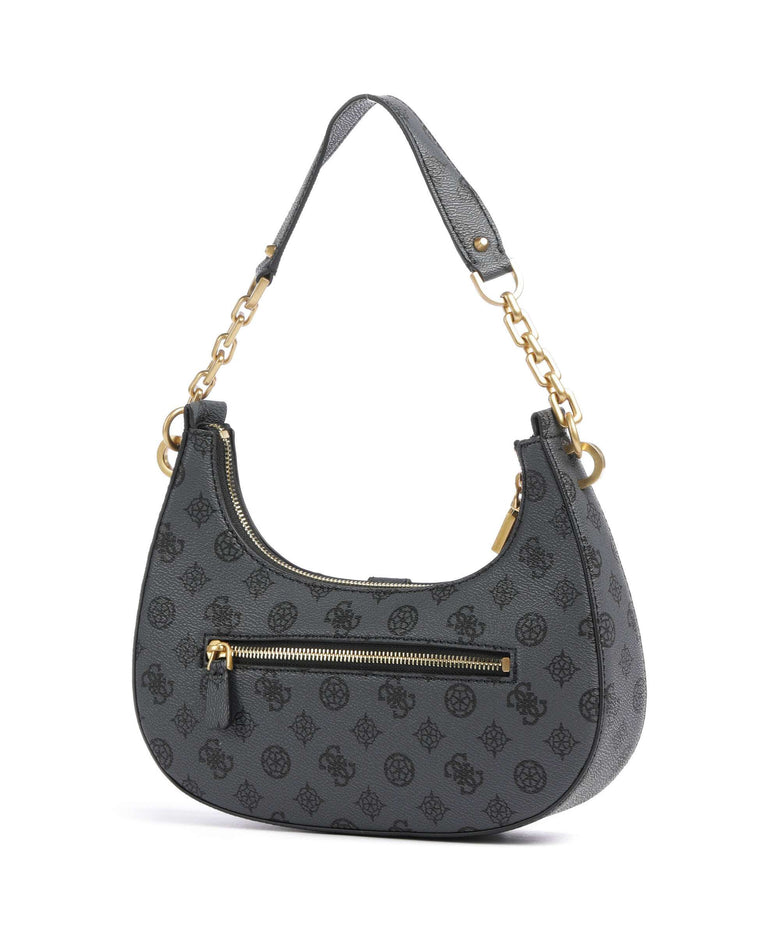 Guess Kuba Shoulder bag charcoal logo