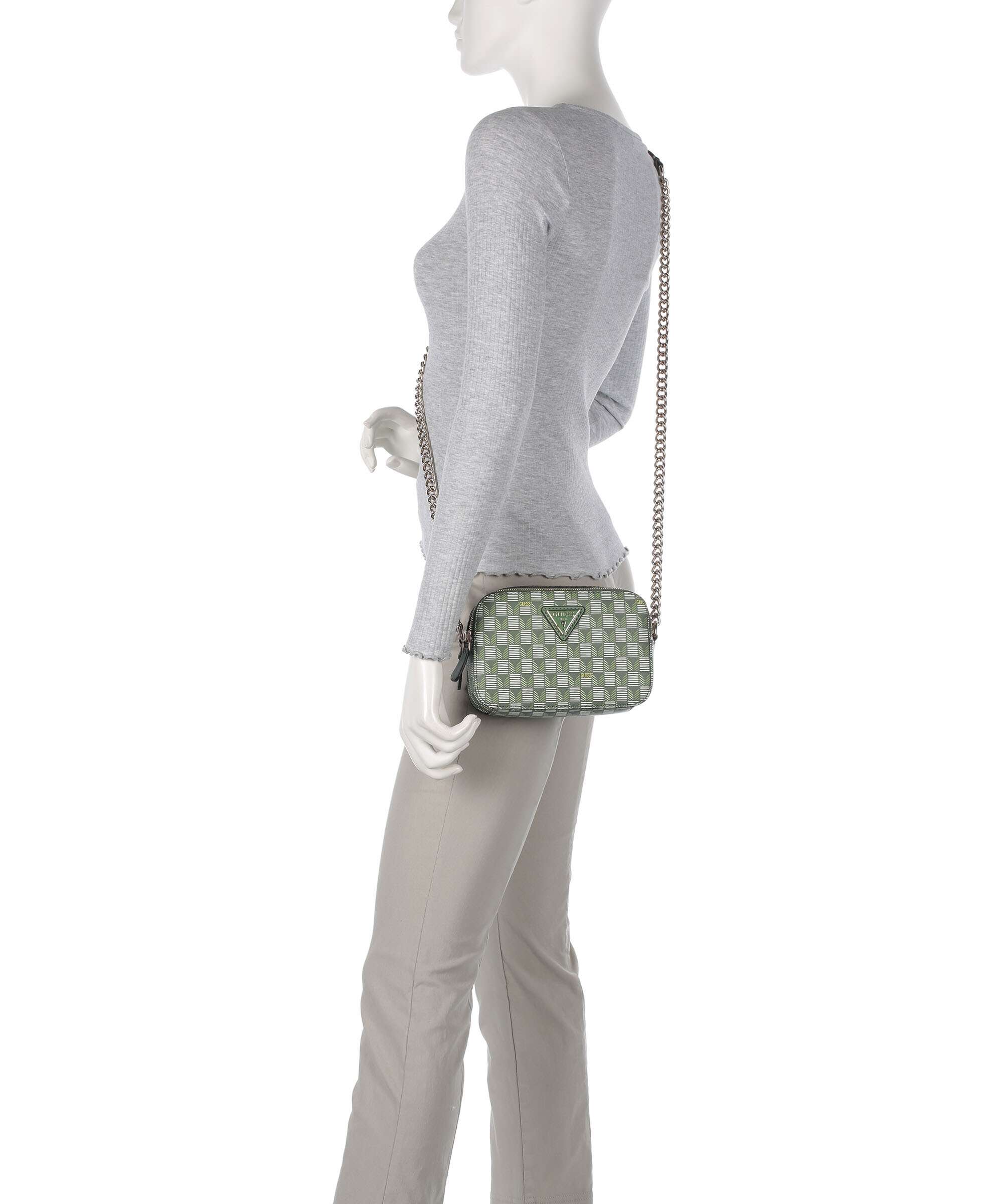 Guess G Wave Crossbody bag green logo