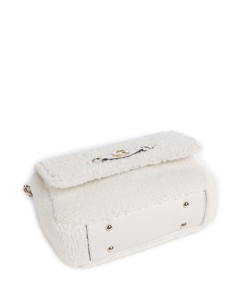 Guess Aslia Shearling Shoulder bag white