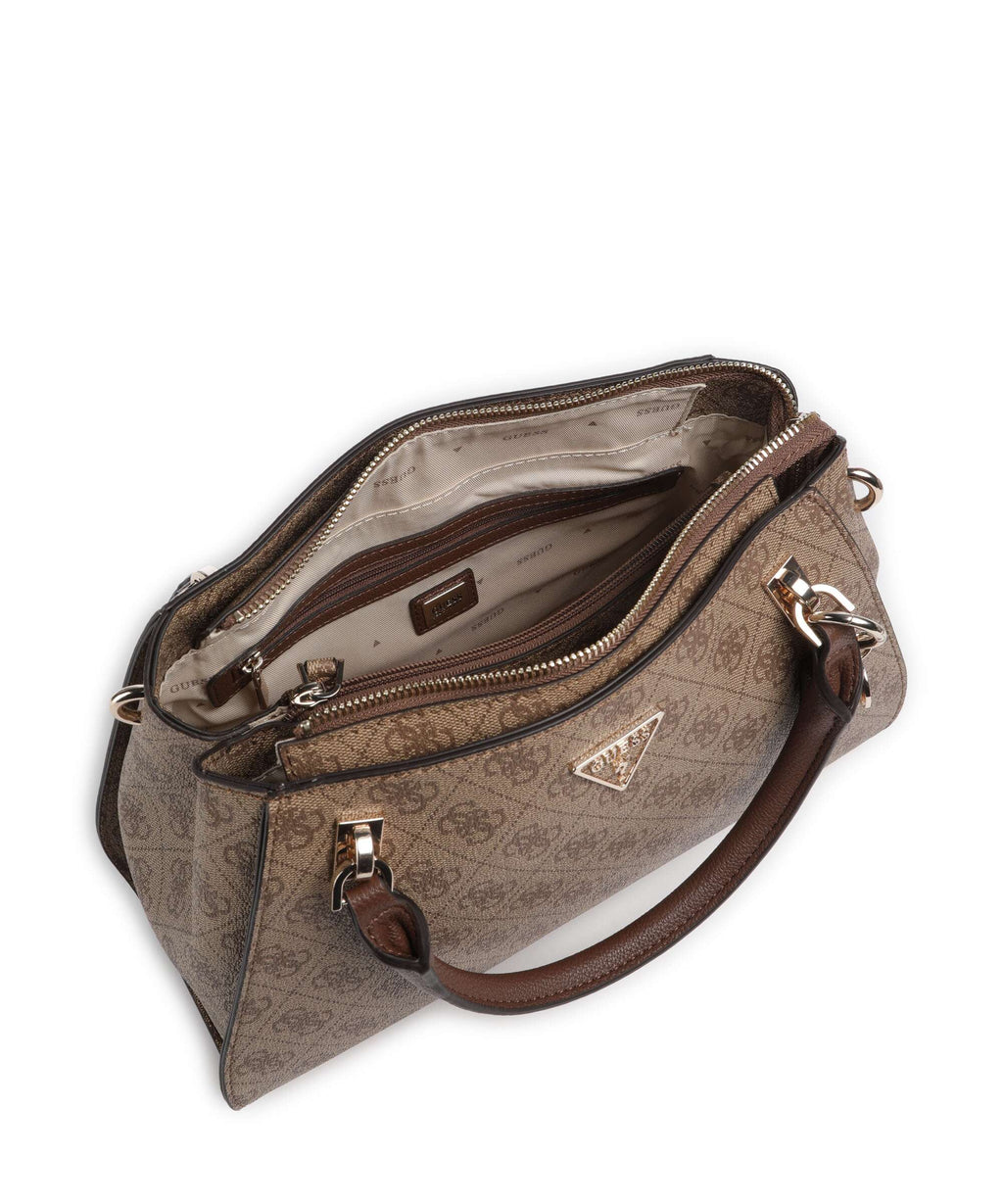 Guess Noelle 4G Basique Logo Handbag latte logo/brown