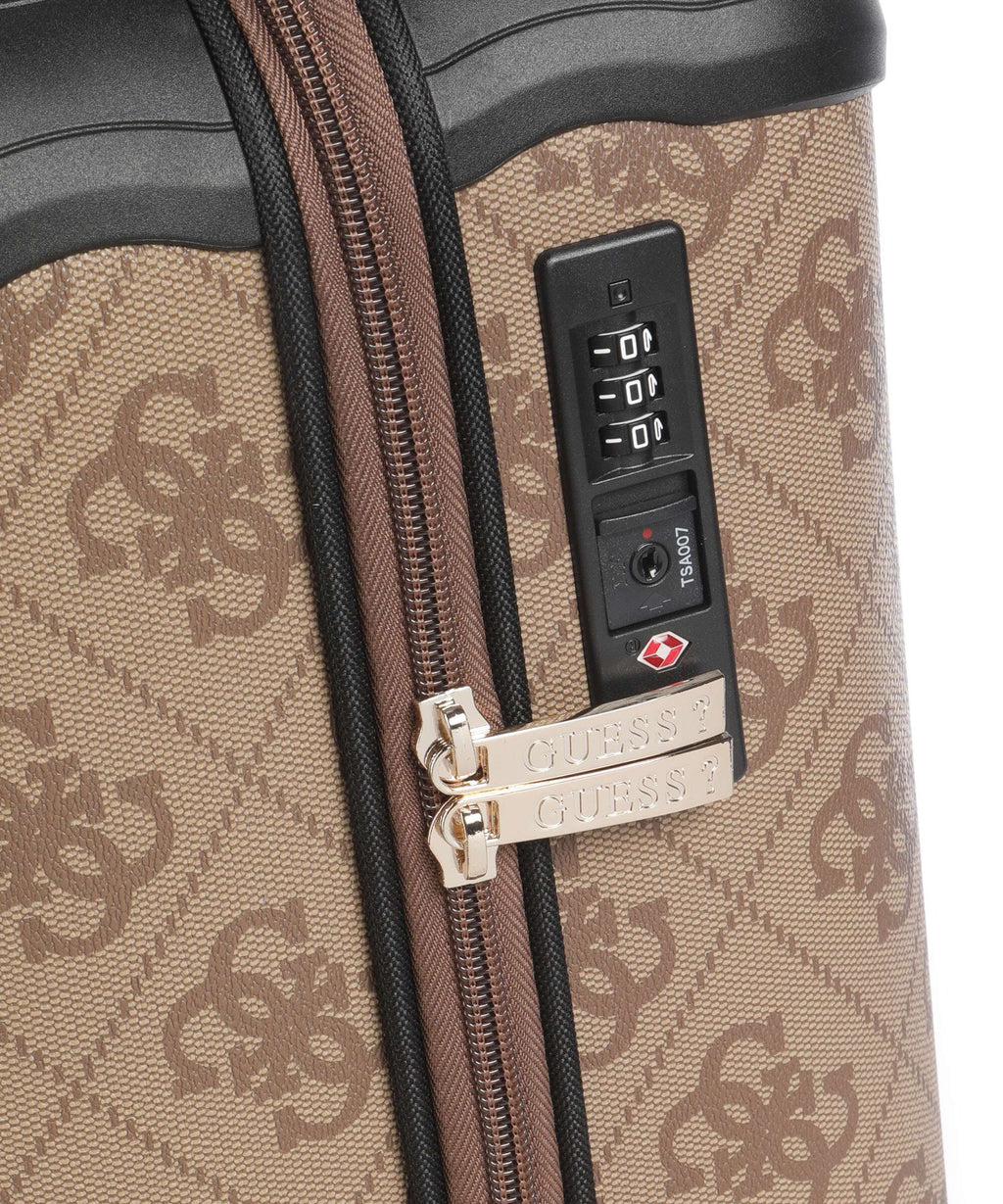 Guess Berta 4G Logo Spinner (4 wheels) latte logo/brown