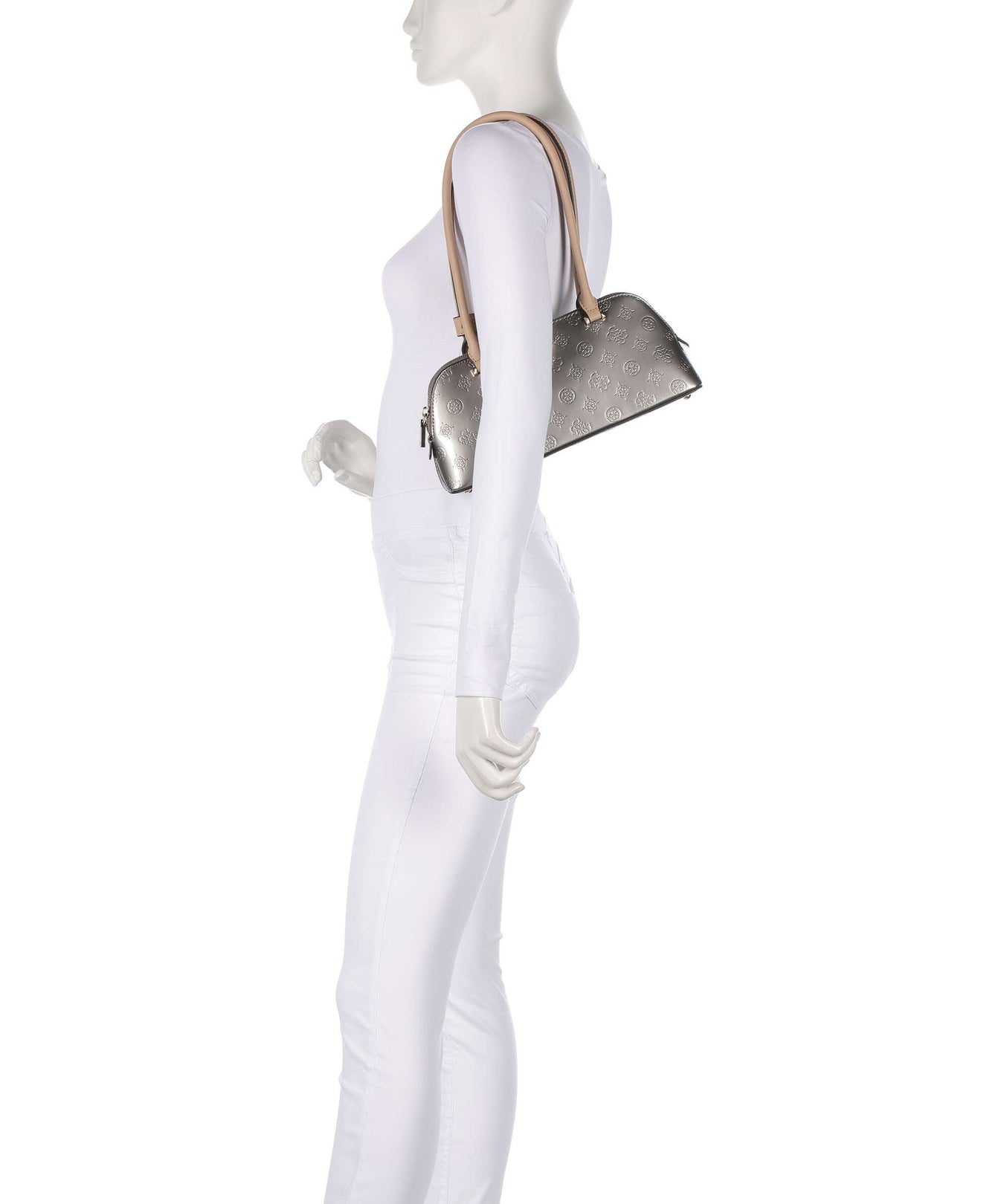 Guess Arnela Shoulder bag pewter logo