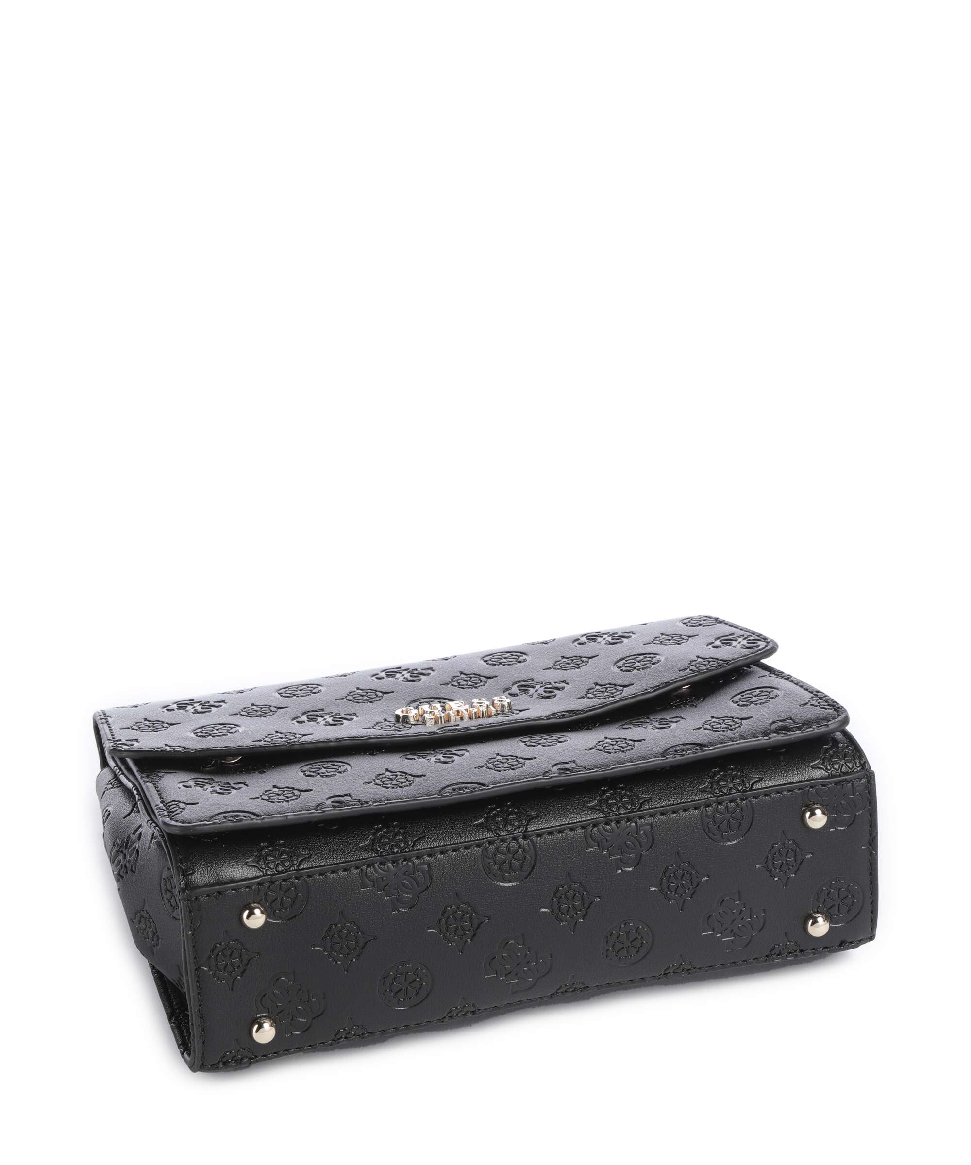 Guess Phoebe Peony Debossed Shoulder bag black logo