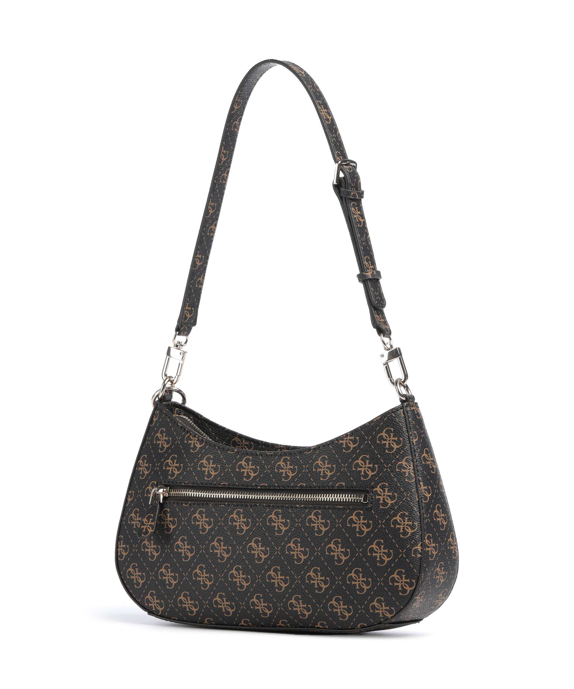 Guess Noelle Q Logo Shoulder bag brown logo