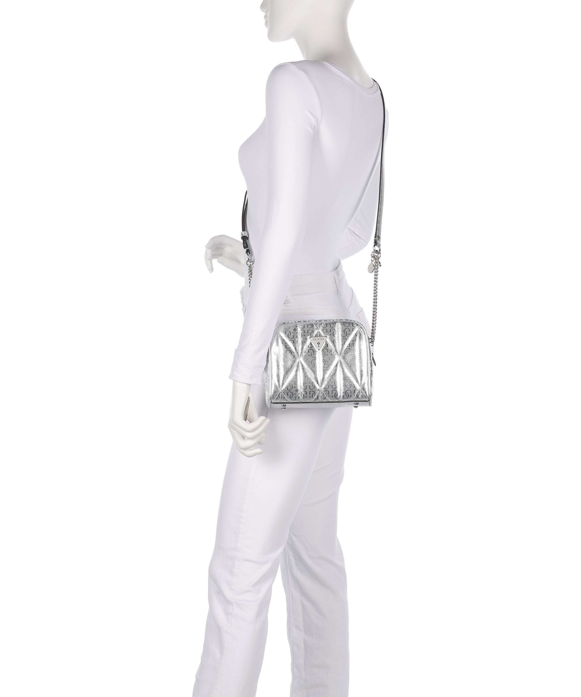 Guess Aldina G-Shine Crossbody bag silver