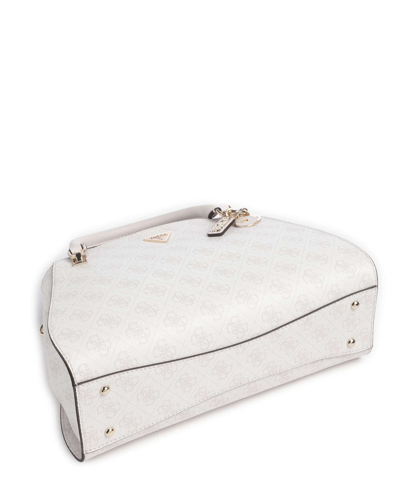 Guess Noelle 4G Logo Handbag white logo