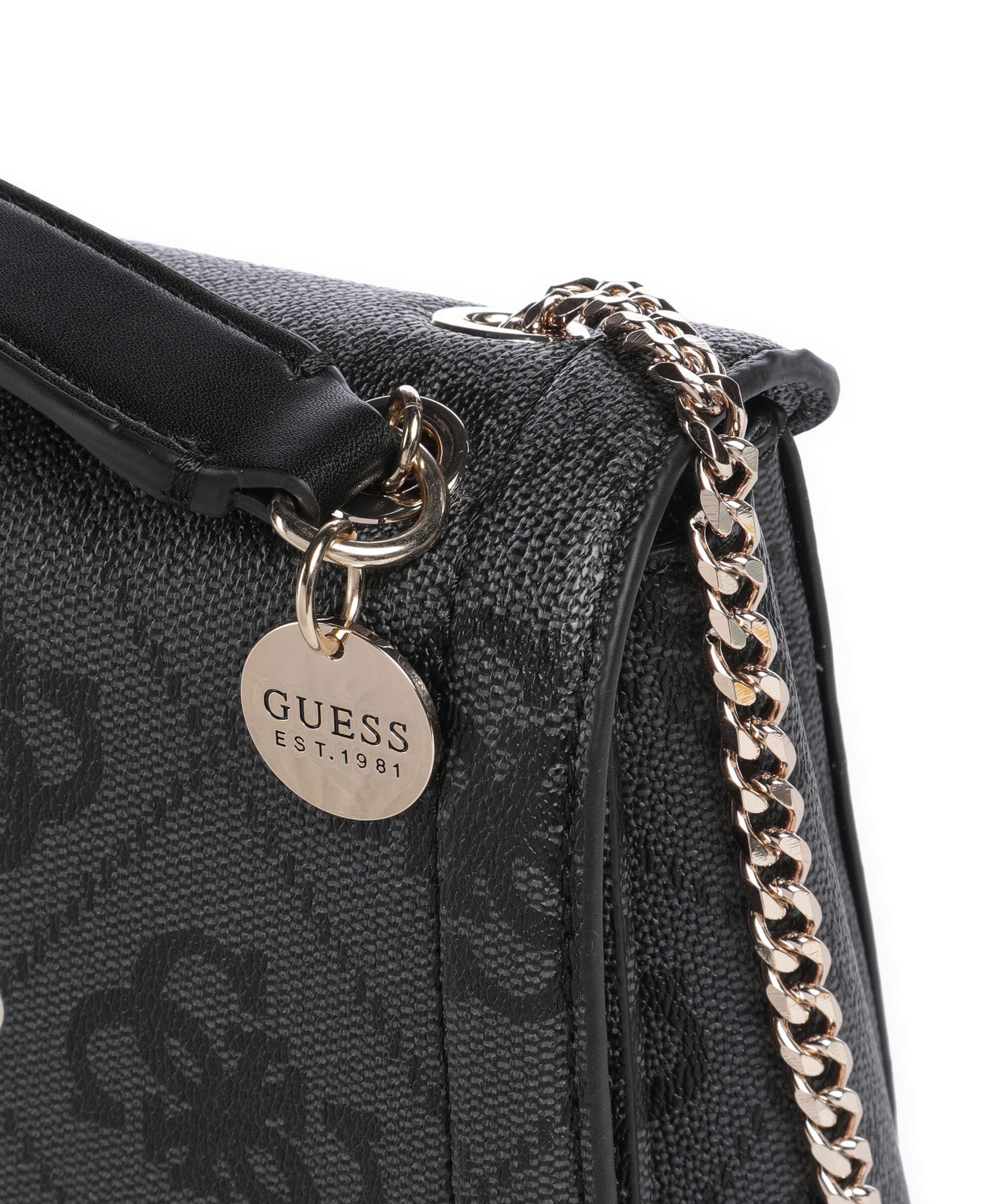 Guess Noelle 4G Logo Shoulder bag coal logo