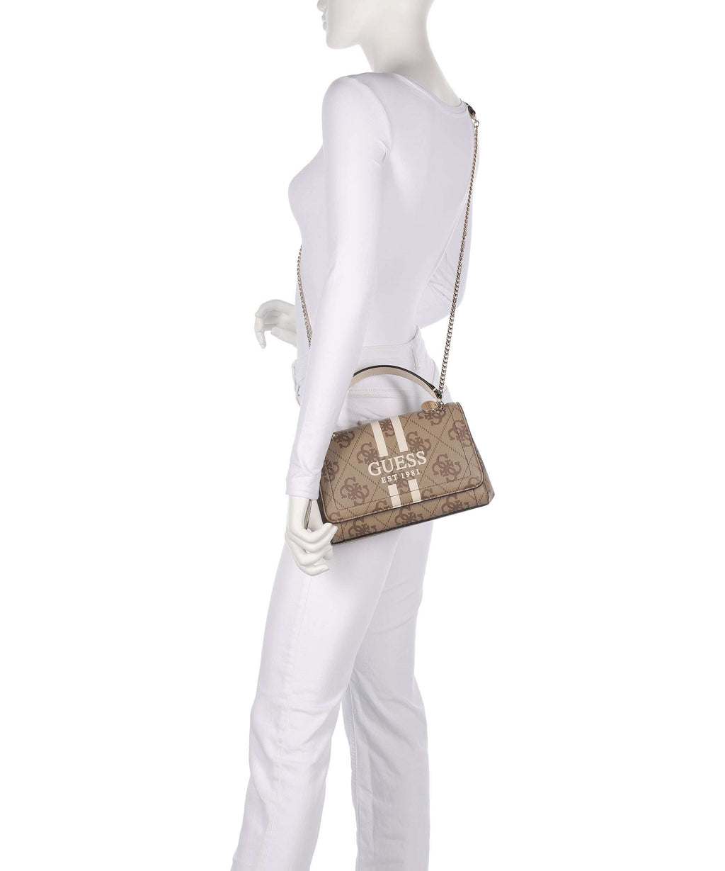Guess Noelle 4G Logo Shoulder bag latte logo
