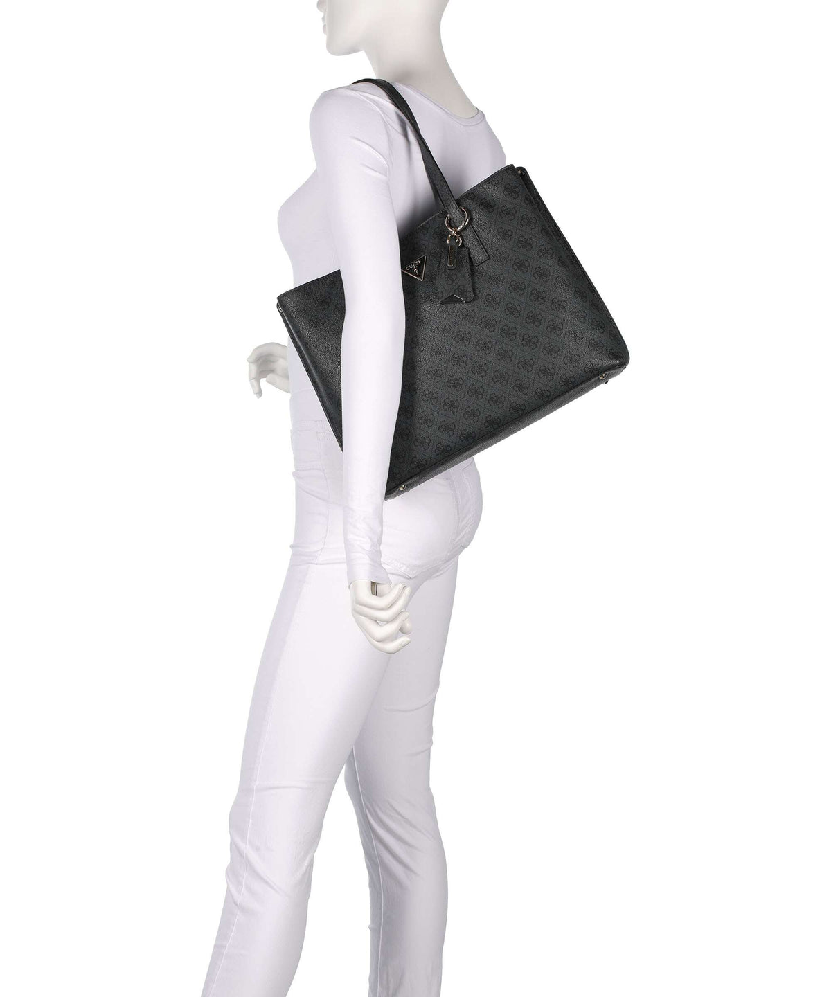 Guess Meridian Tote bag coal logo