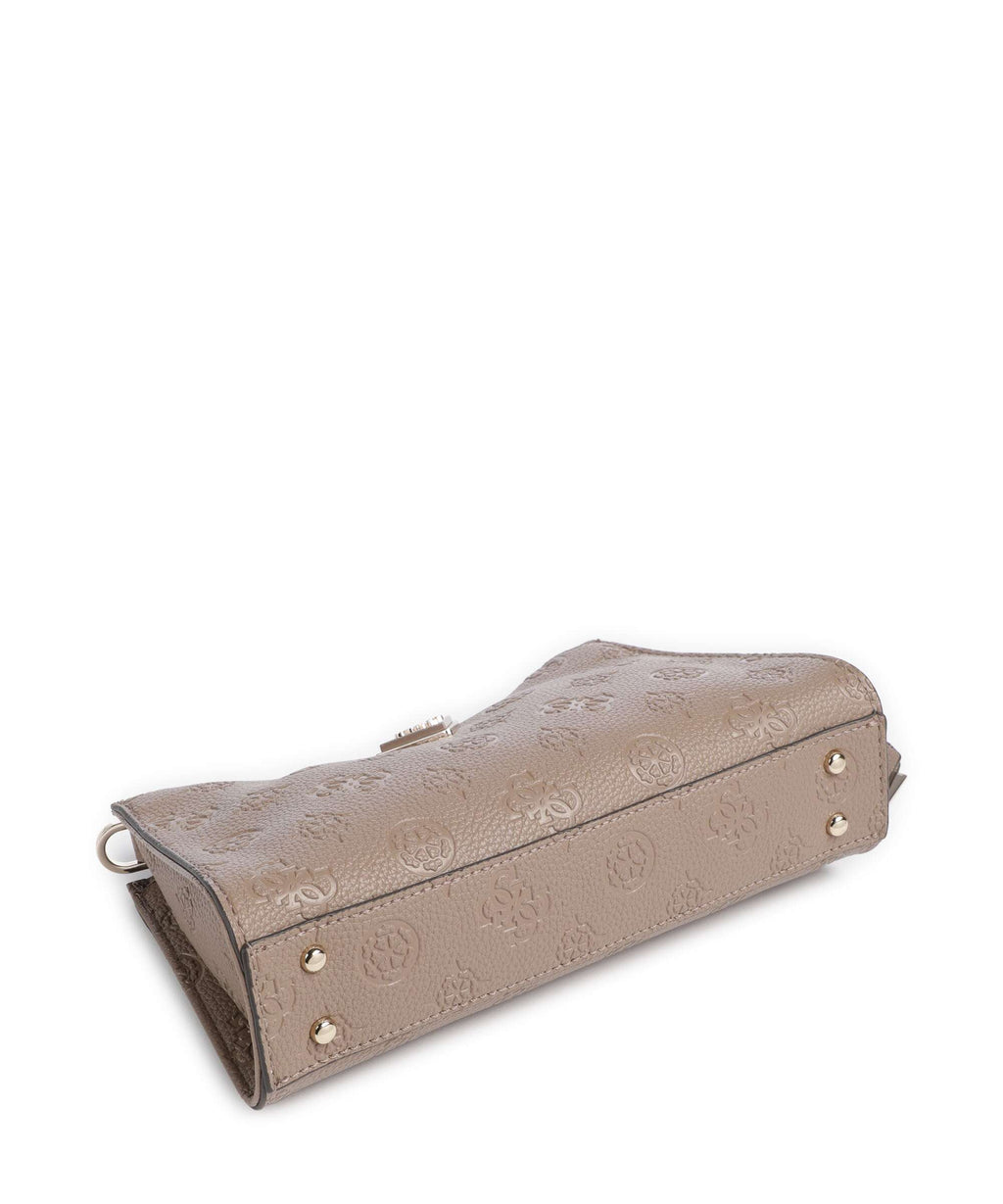 Guess Cresidia Shoulder bag dark taupe logo