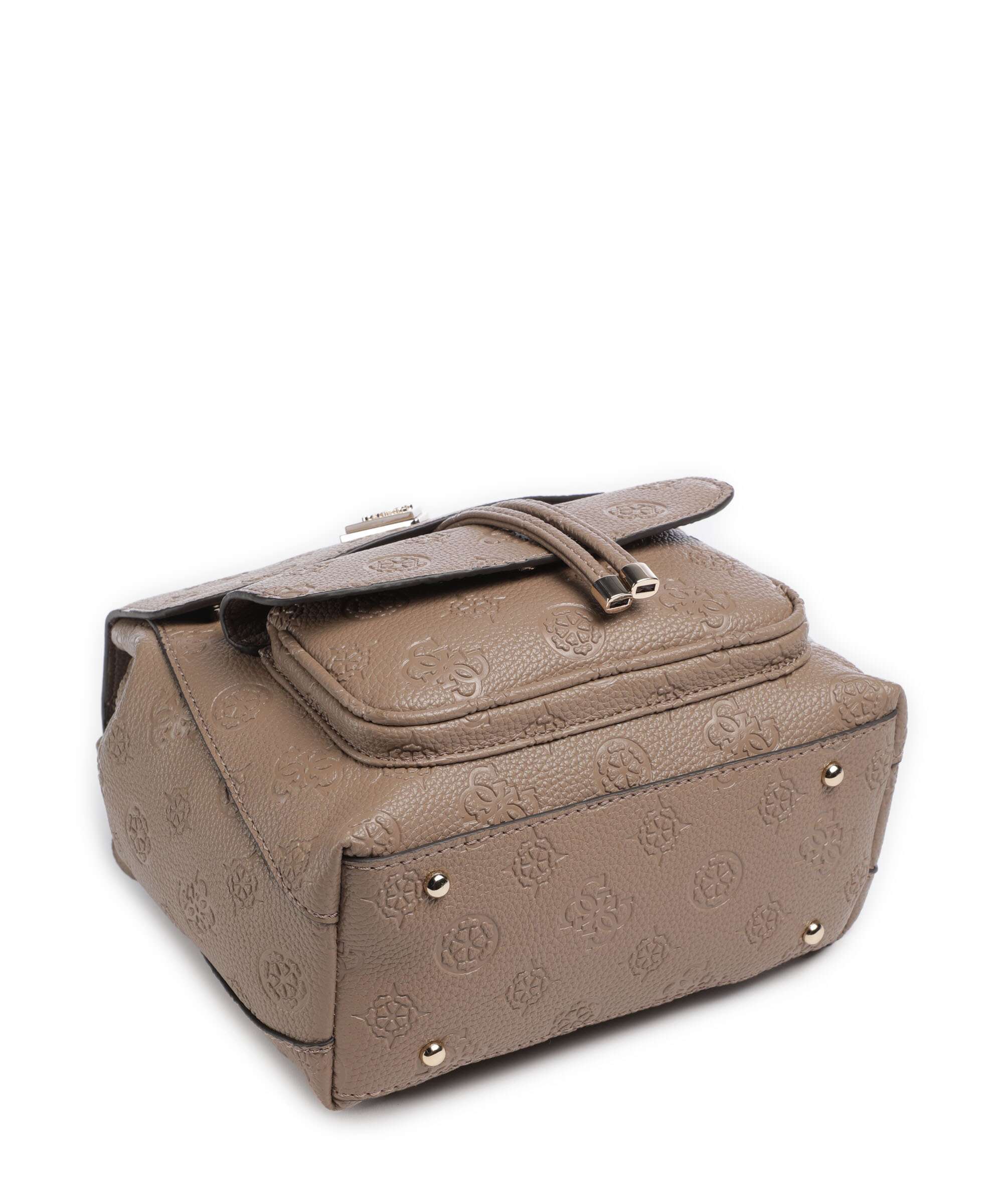 Guess Cresidia Backpack dark taupe logo