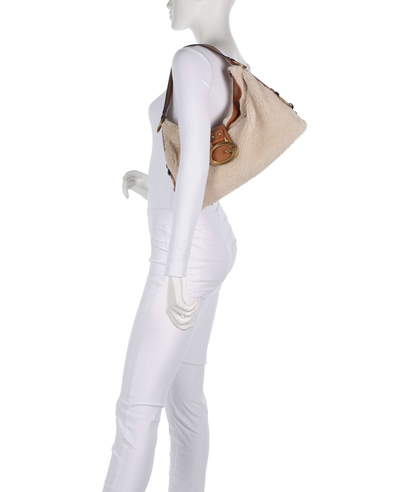 Guess Camden Hobo bag natural/cognac