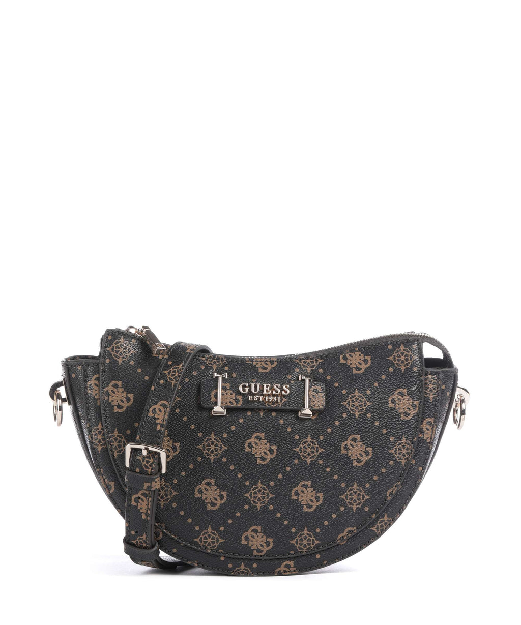 Guess Silia Crossbody bag espresso logo