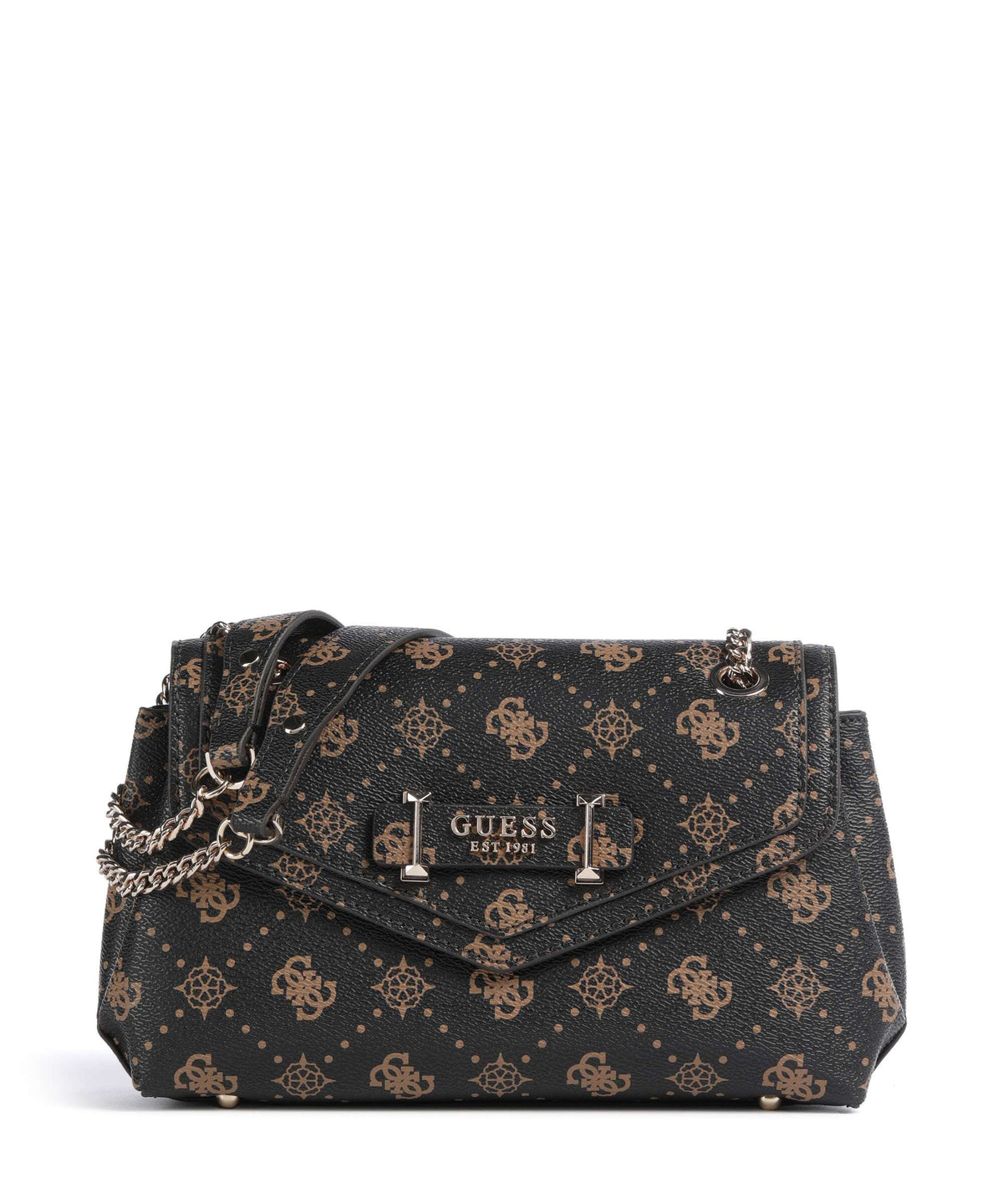 Guess Silia Shoulder bag espresso logo