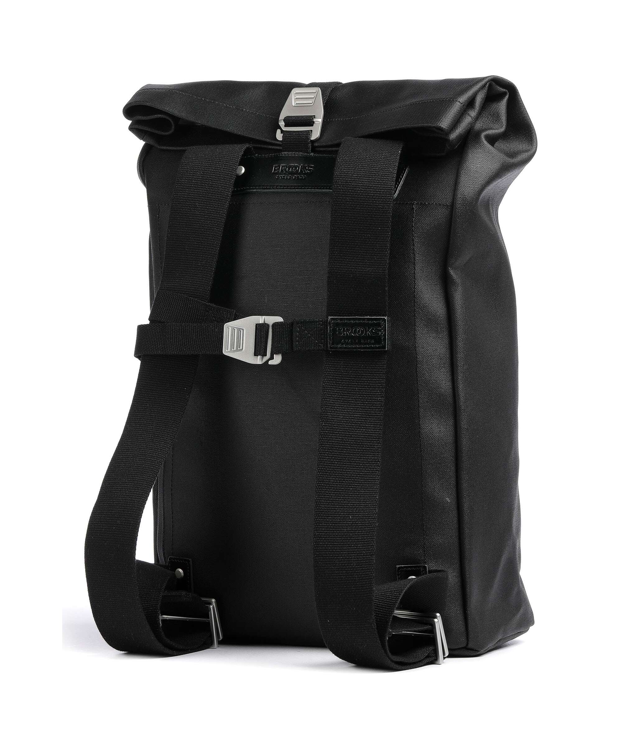 Brooks England Pickwick Cotton Canvas Large Rolltop backpack black