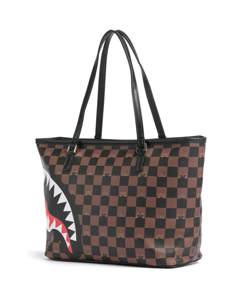 Sprayground Peeking Character Check Tote bag multicolour