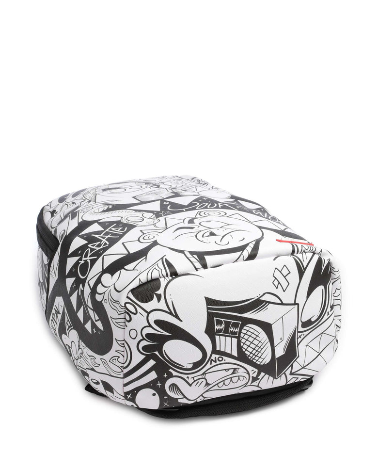 Sprayground Heavy Sharkmouth Doodle Backpack white