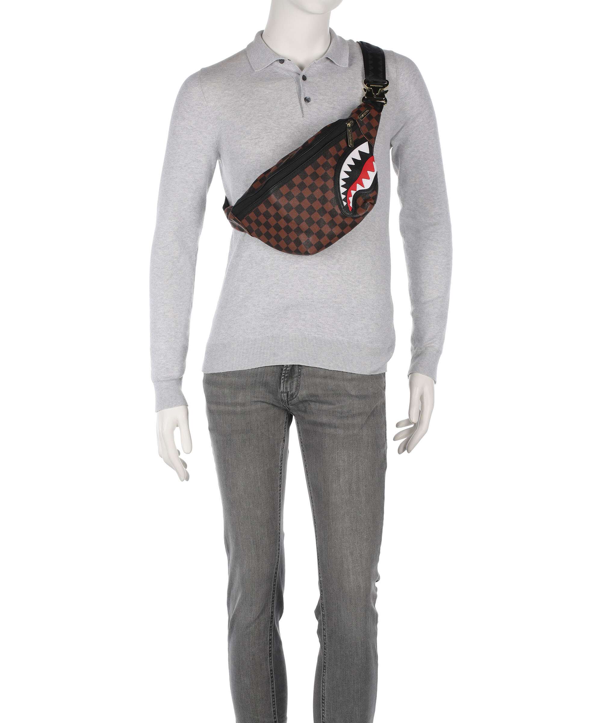 Sprayground Sawtooth Sharks in Paris Belt bag brown