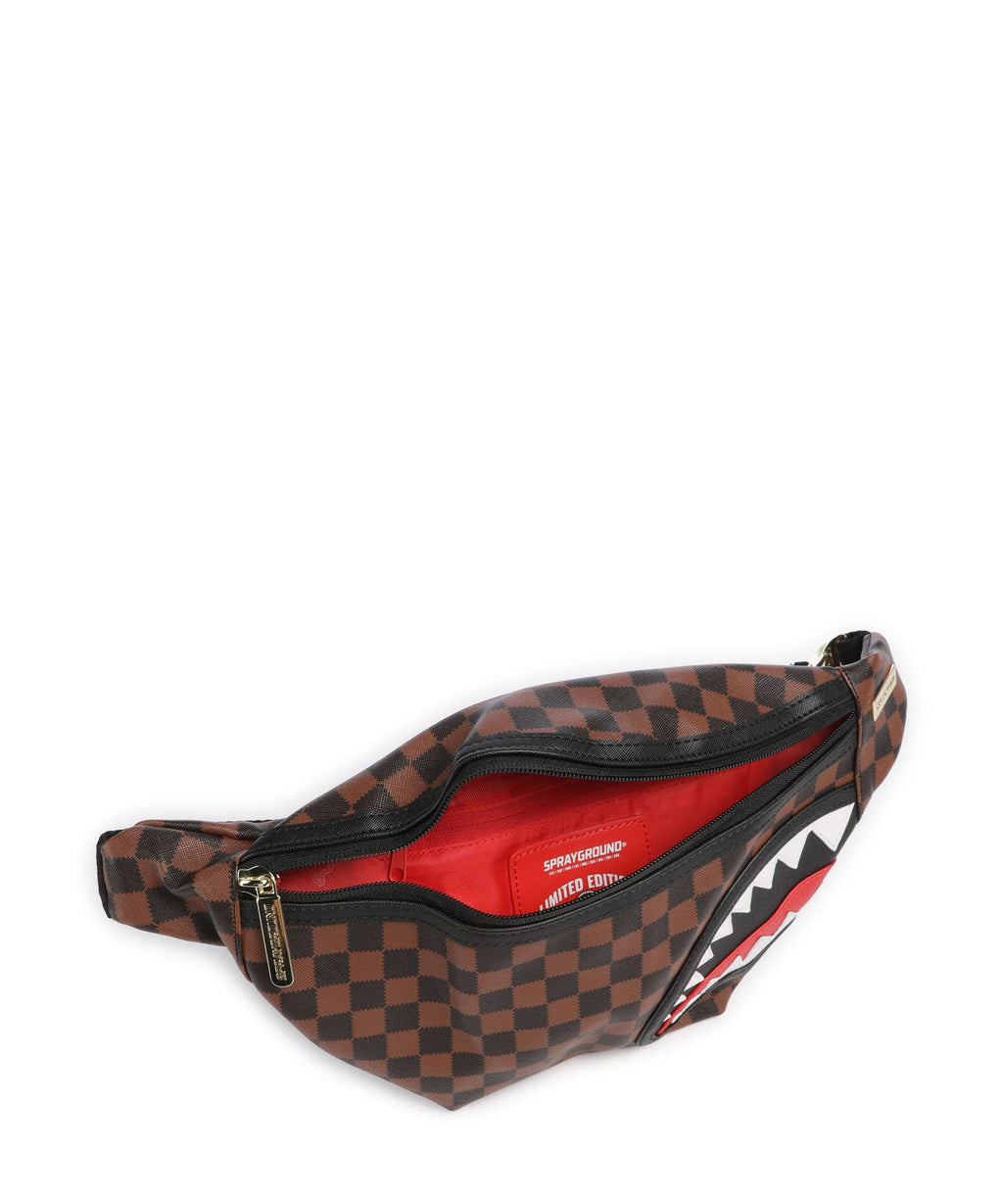Sprayground Sawtooth Sharks in Paris Fanny pack brown