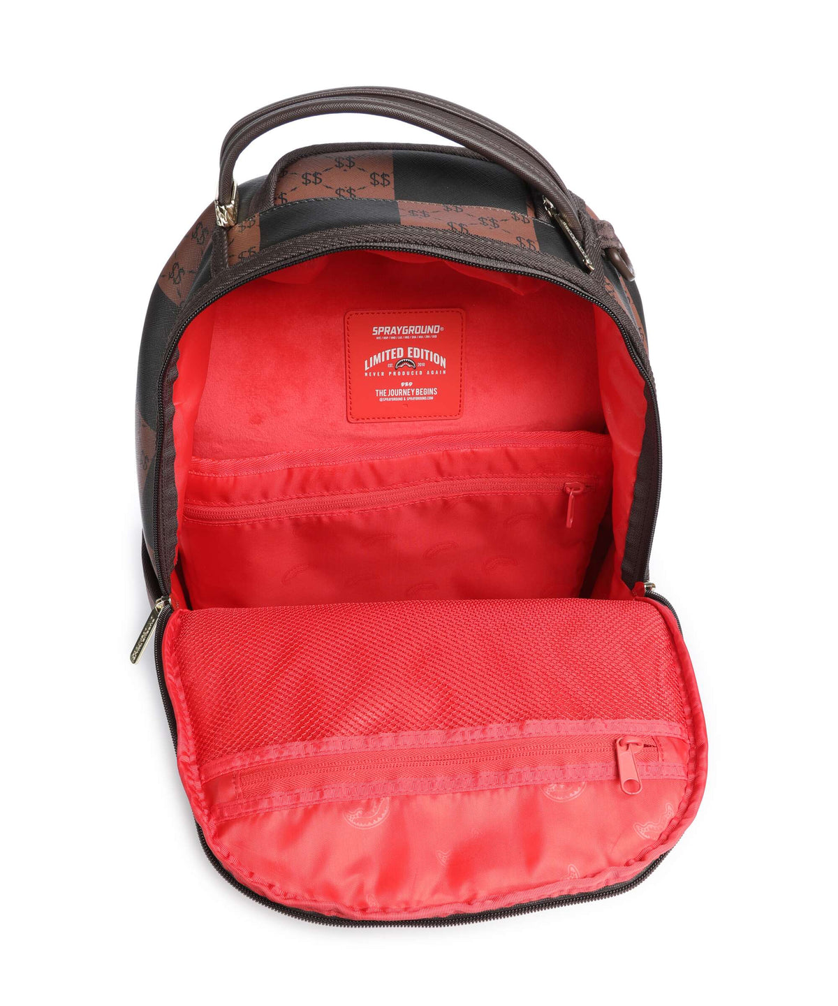 Sprayground Enlarged Check Paris Backpack brown
