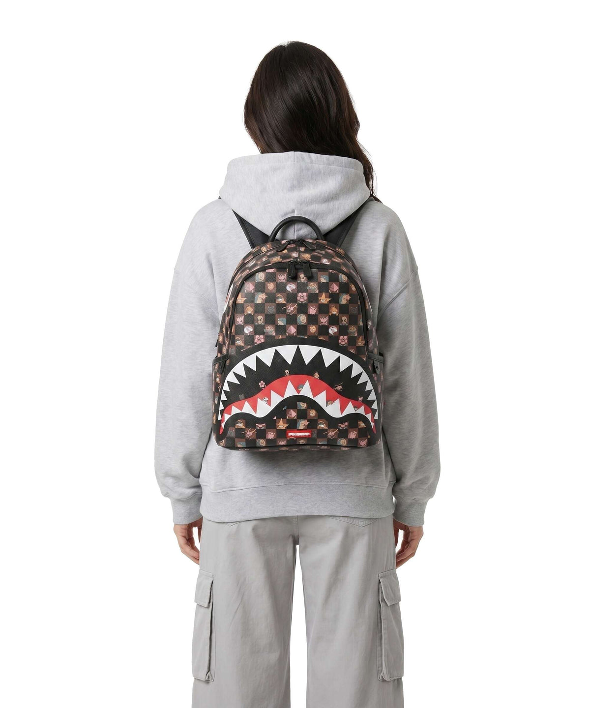 Sprayground Peeking Characters Remix Backpack brown