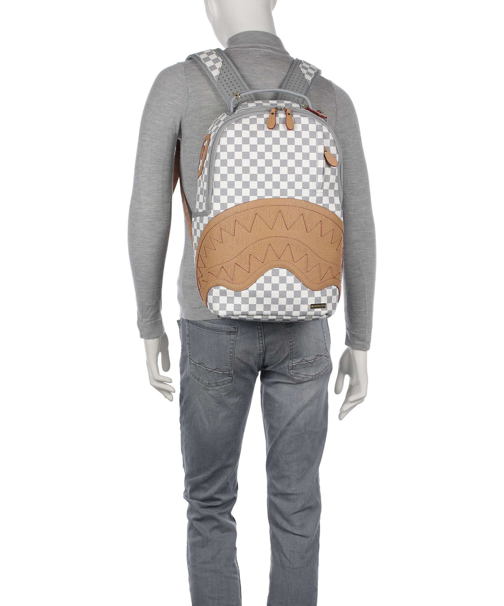 Sprayground Embossed Cream Check Backpack multicolour