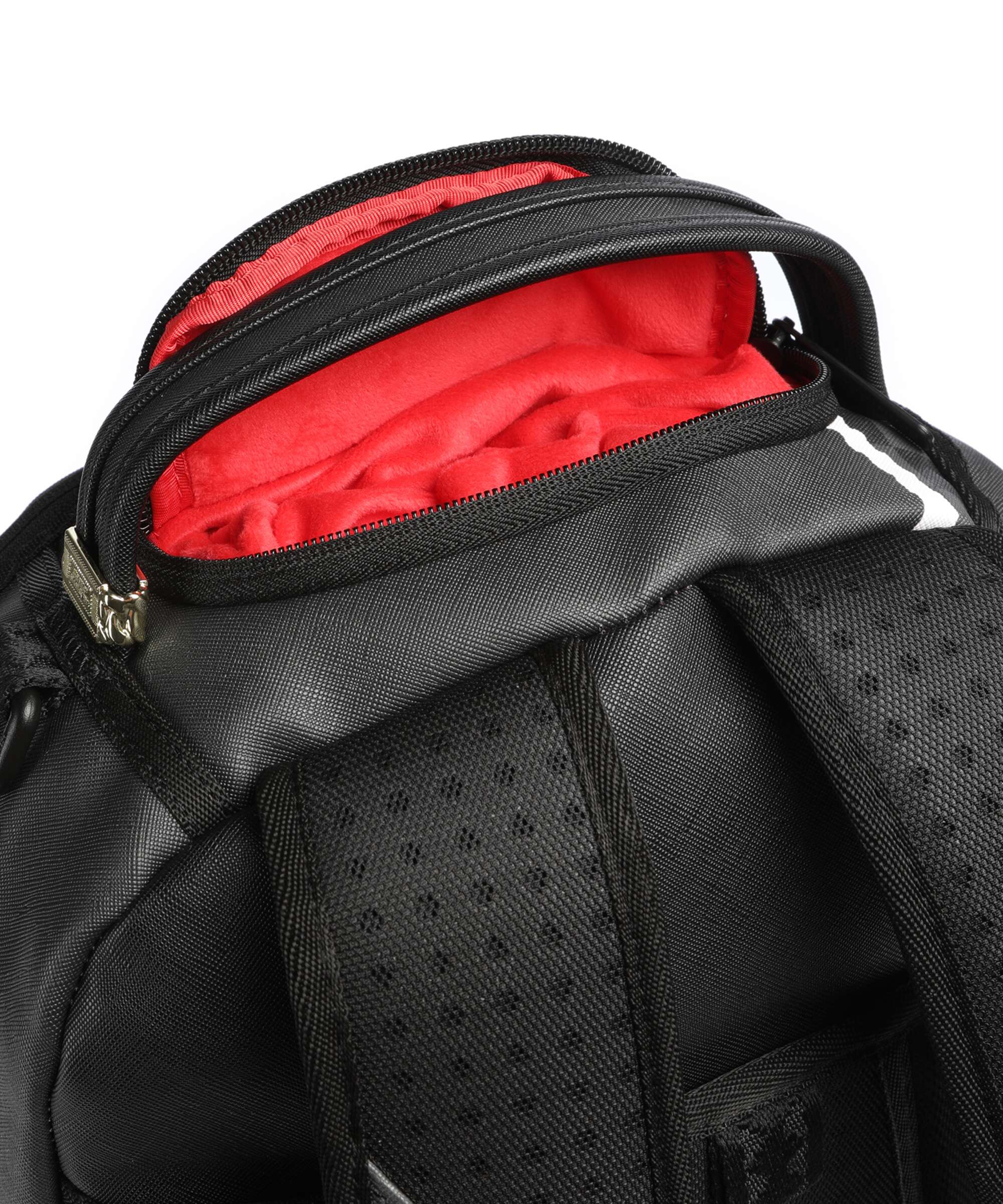 Sprayground Center Rip Revealing Gray Check Backpack black