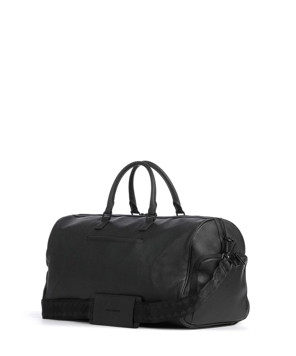 Sprayground Blacked Out Embossed Gold Tooth Weekend bag black