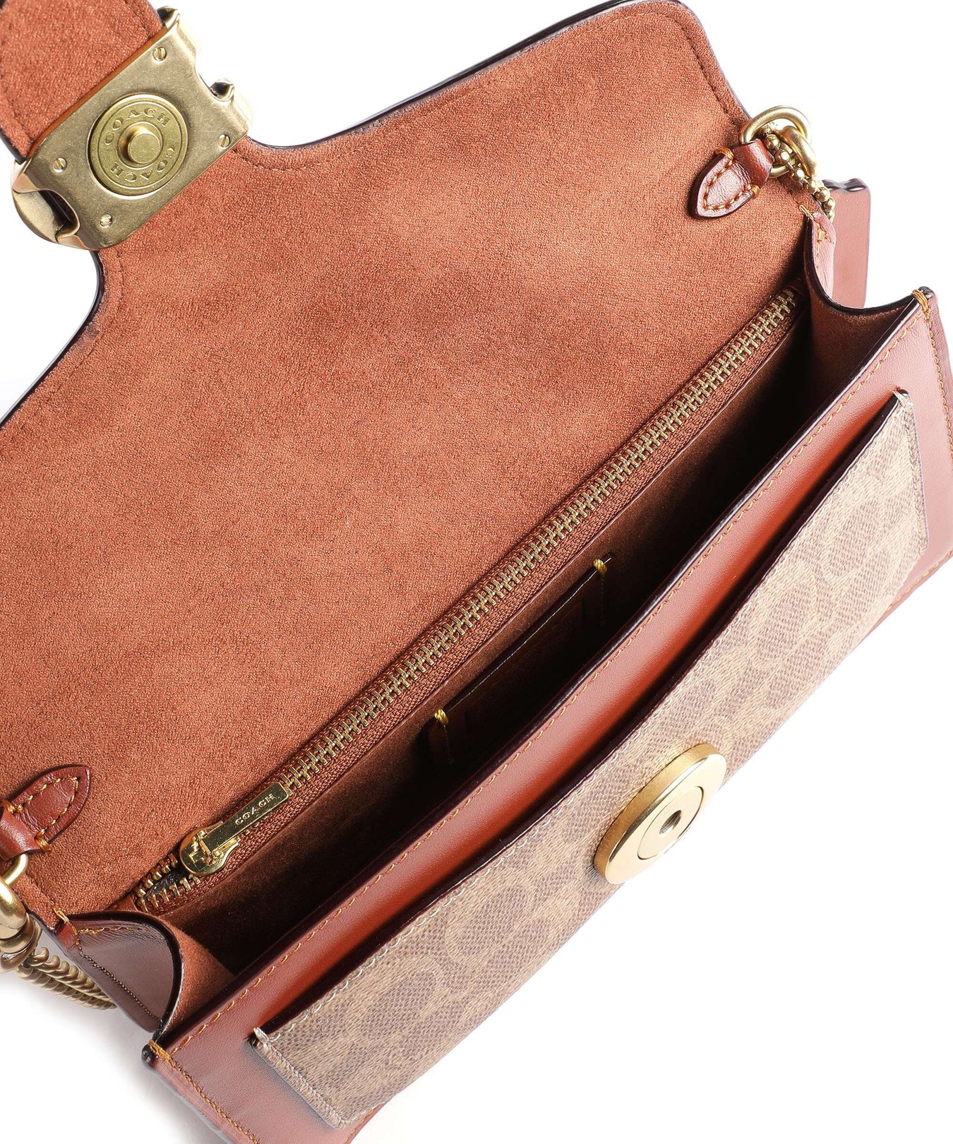 Coach Tabby Chain Crossbody bag tan rust