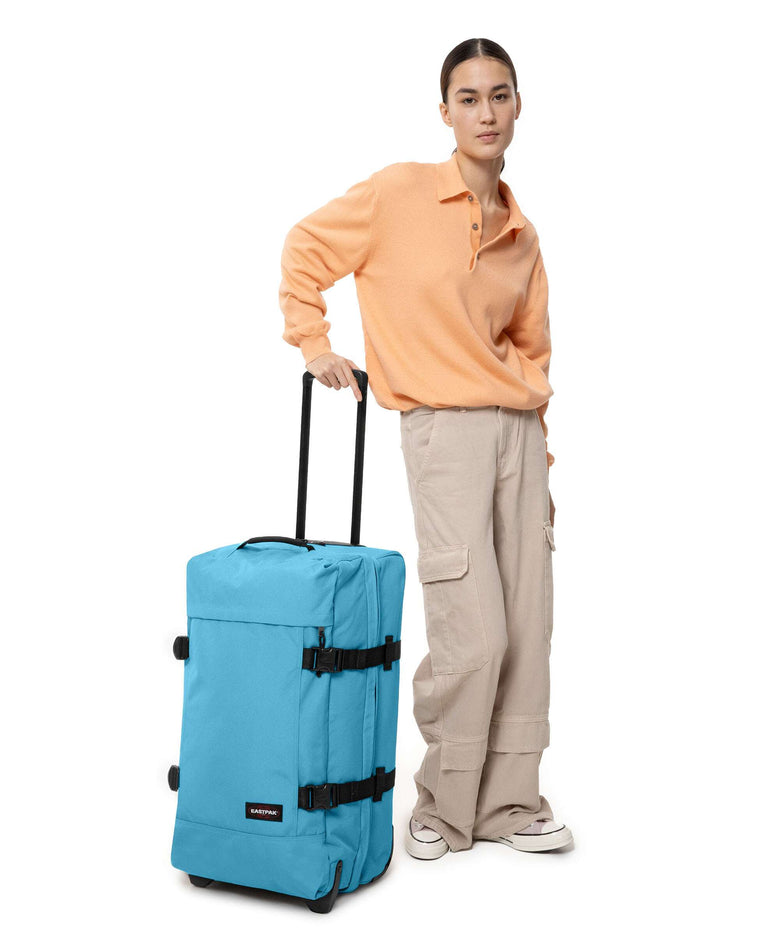 Eastpak Tranverz M Travel bag with wheels dive blue