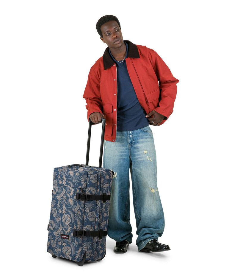 Eastpak Tranverz M Travel bag with wheels brize blue beige