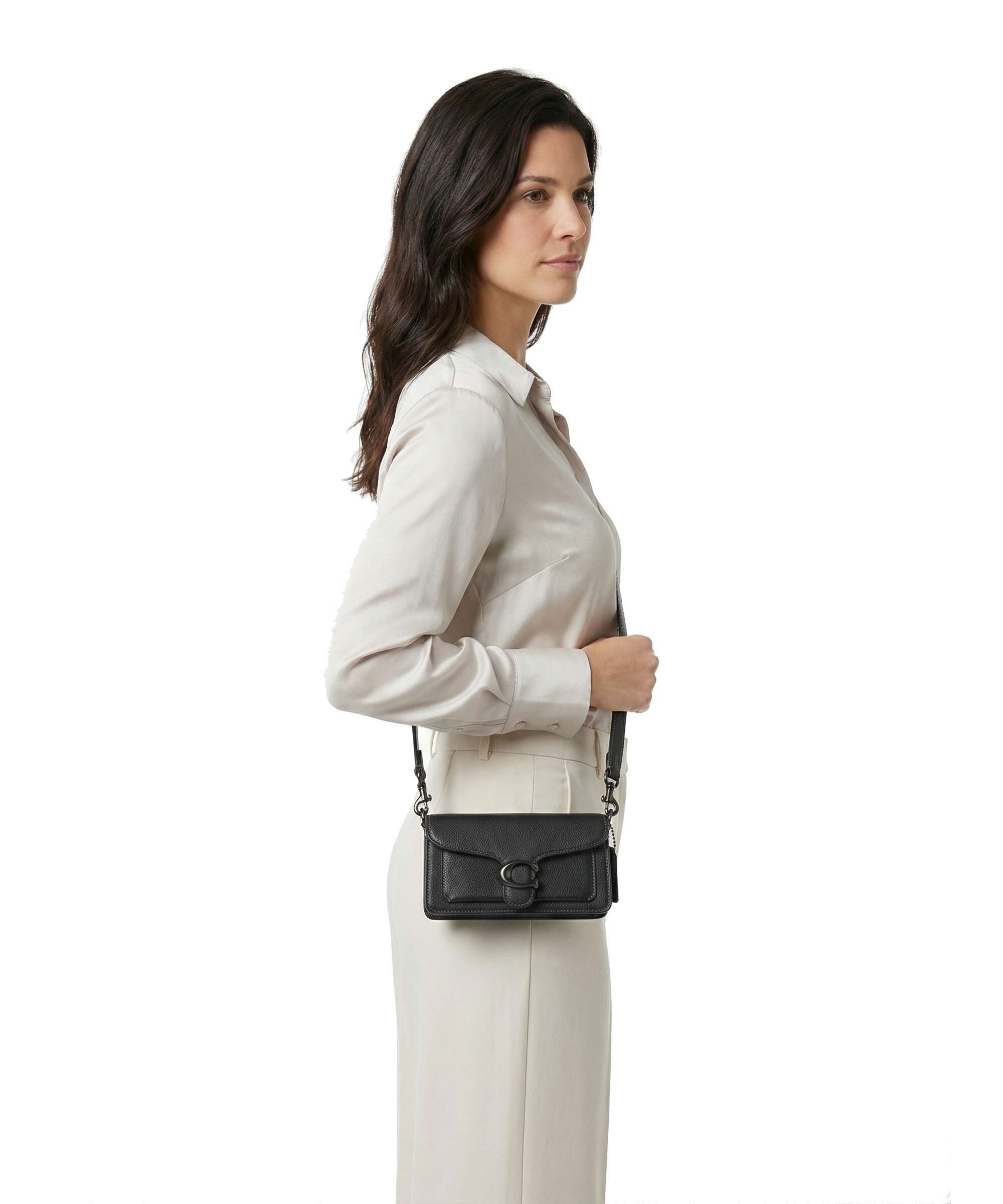 ■ クロモptf207 Coach Tabby 20 Crossbody bag grained leather black - CM546-V5BLK