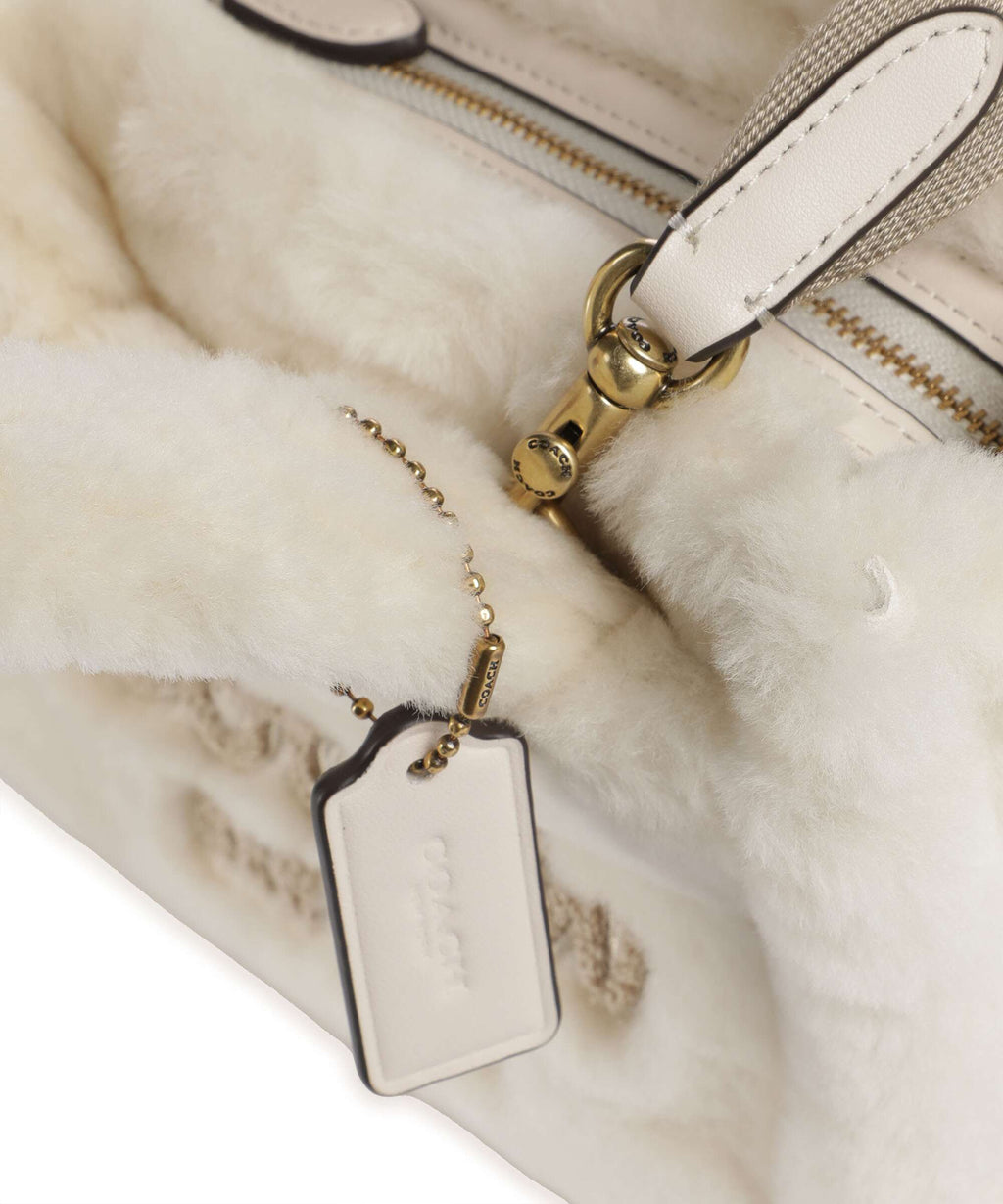Coach Cargo Shearling 20 Crossbody bag chalk