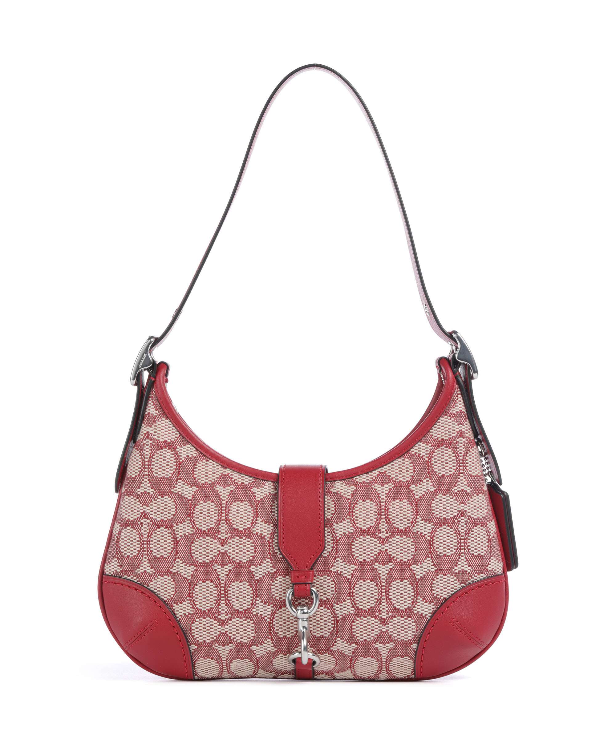バッグ COACH Hamptons Signature Large Carry All Coach Hamptons Signature Jacquard Shoulder bag canvas ruby/ivory