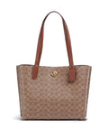 Coach Willow Signature Tote bag tan caramel