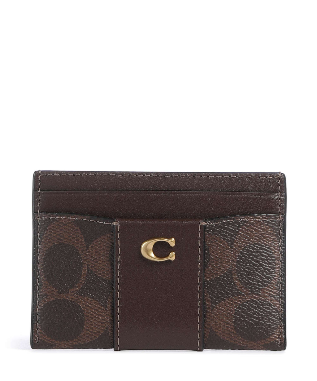 Coach Essential Signature Credit card holder maple