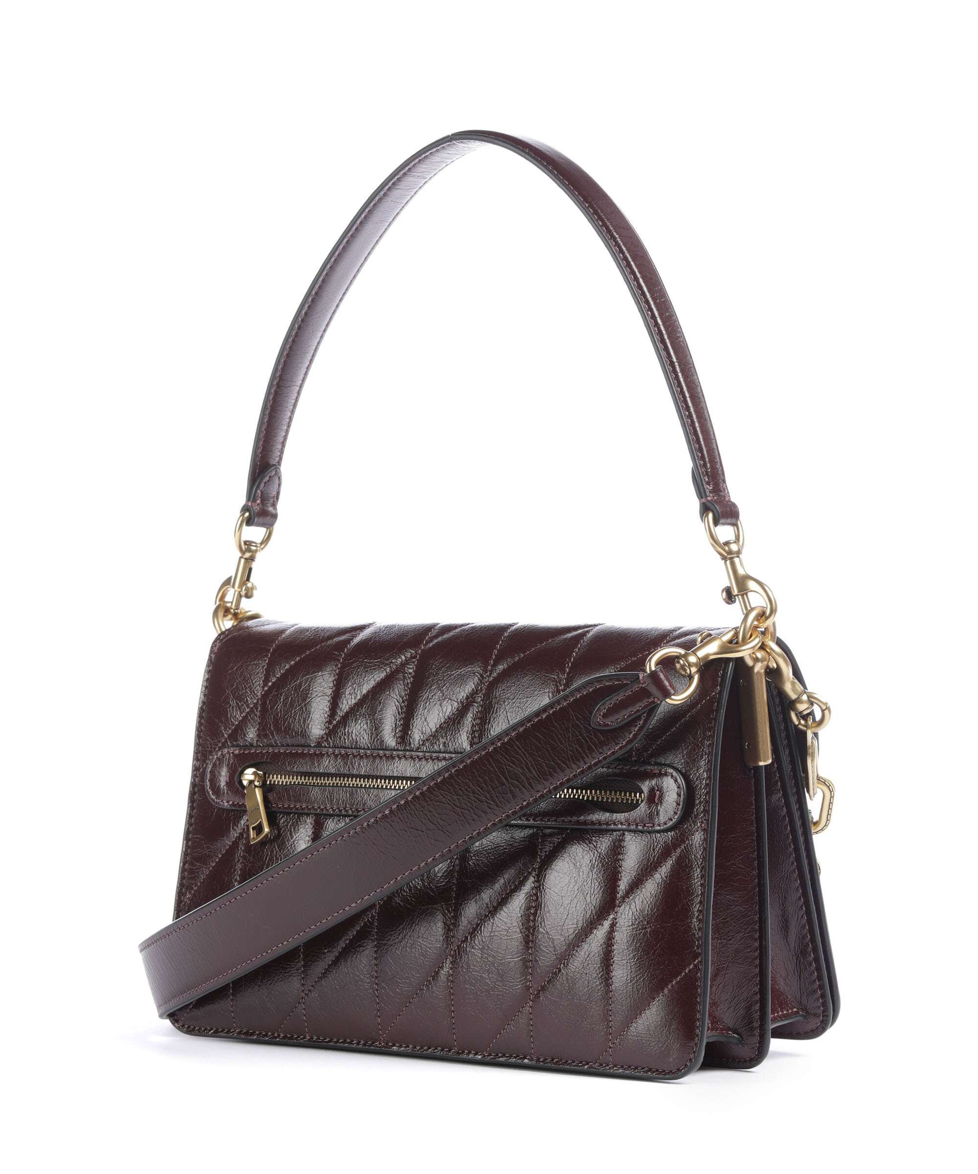 Coach Tabby Quilted Glazed Shoulder bag black currant