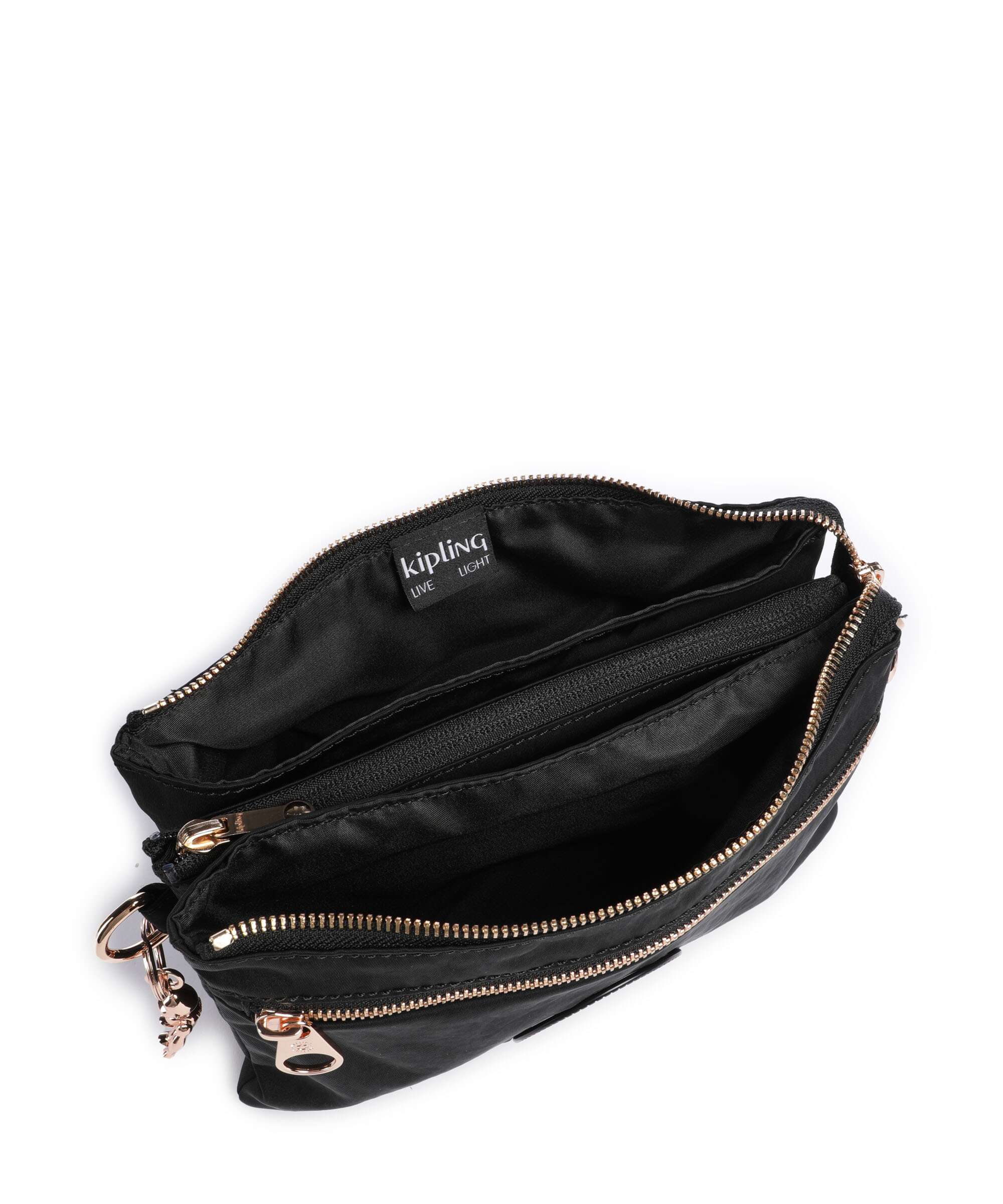Kipling Charm Riri Zip Crossbody bag black rose spice