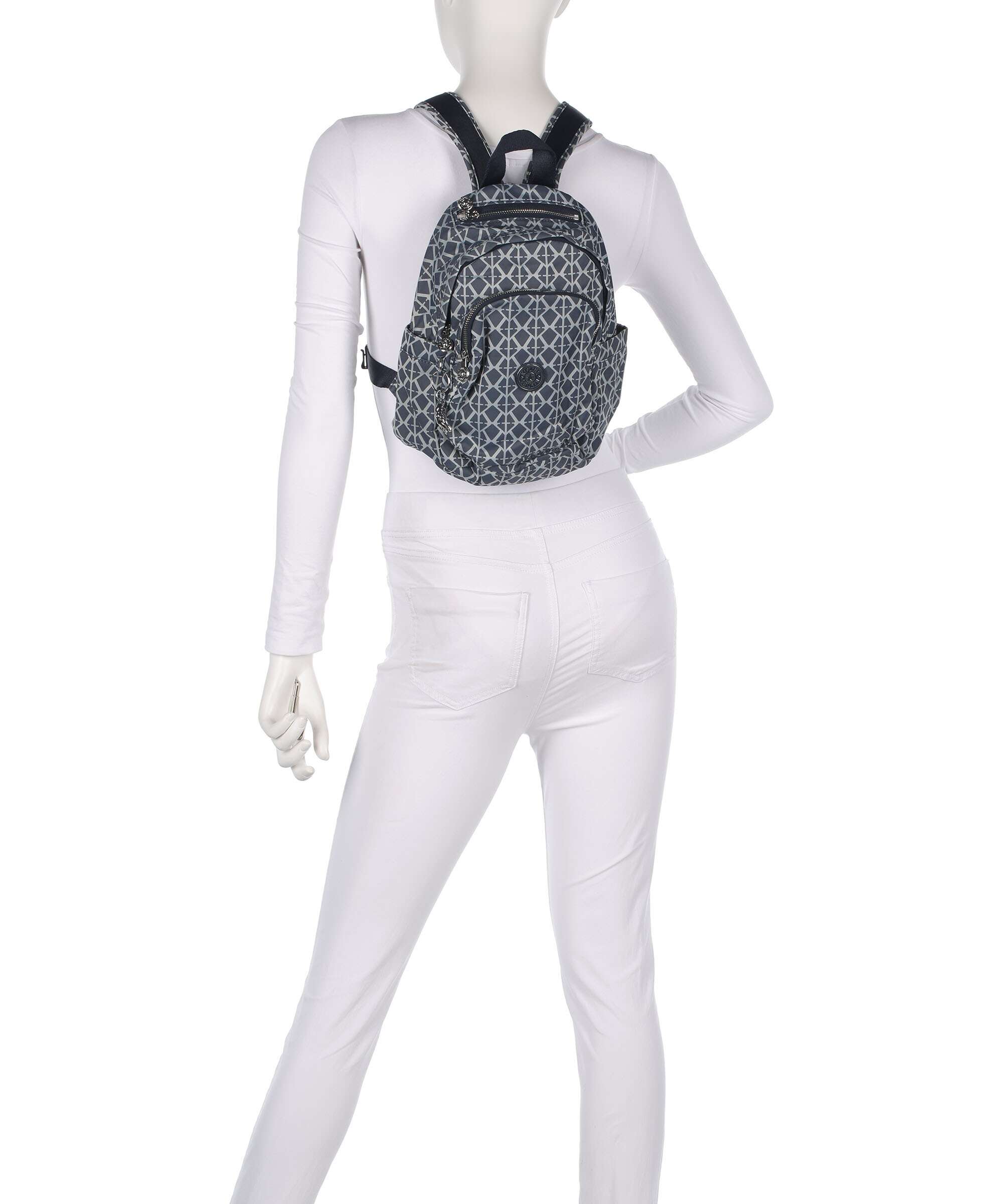 Kipling Elevated Delia Mini Backpack navy sign