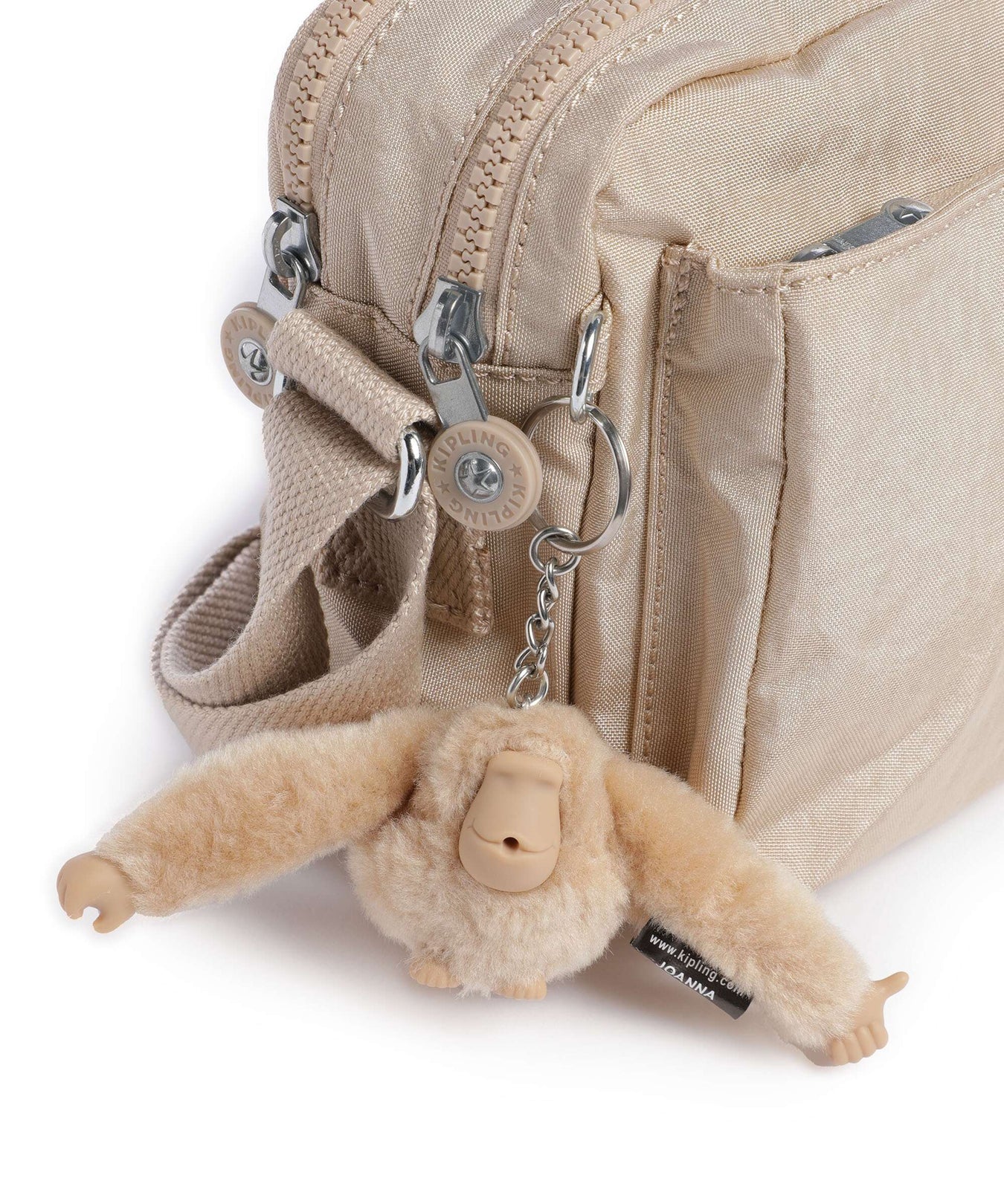 Kipling Basic Abanu M Crossbody bag sparkled beige