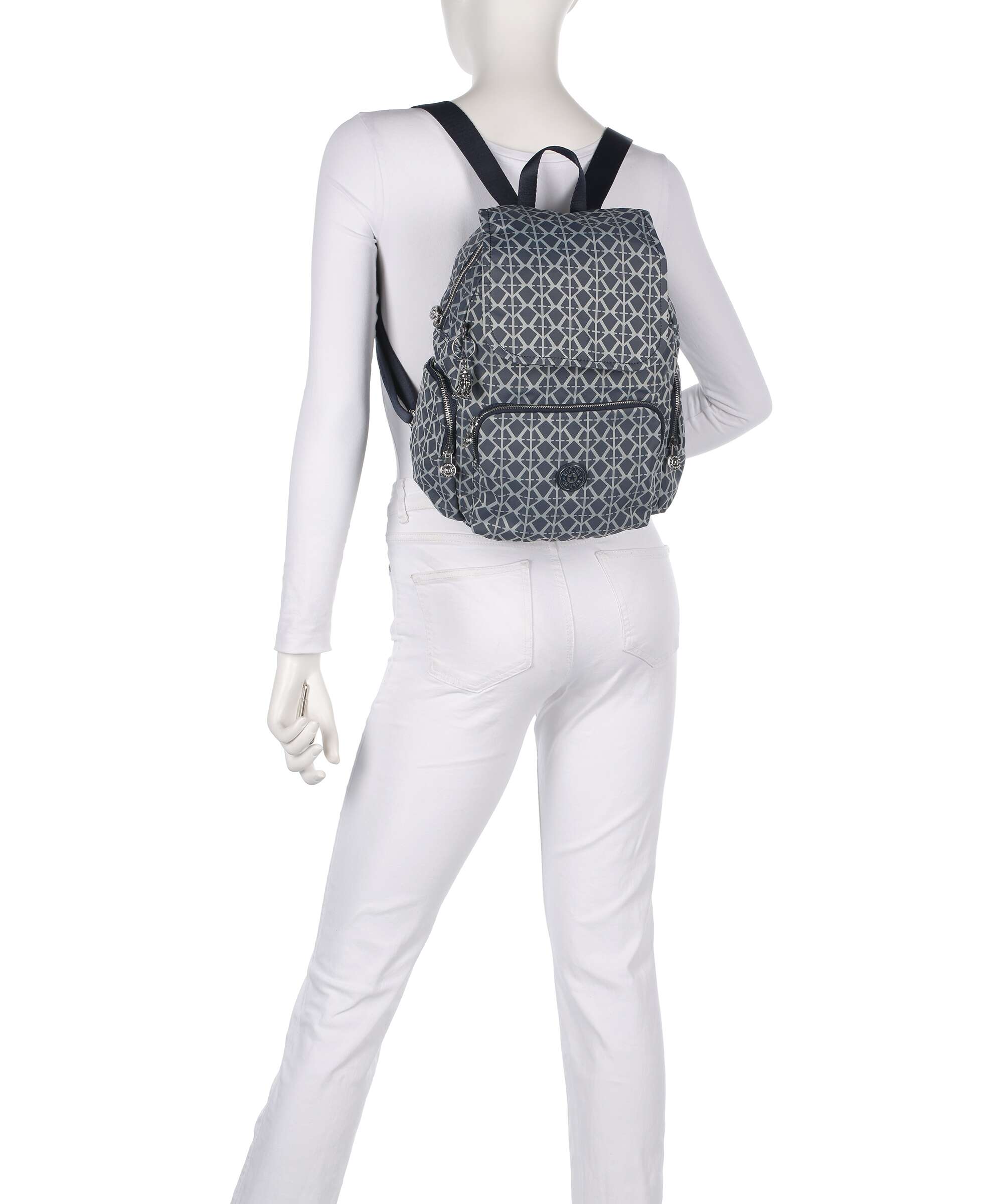 Kipling Elevated City Zip S Backpack navy sign