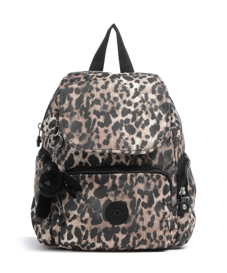 Kipling Basic City Zip Mini Backpack wild leopard