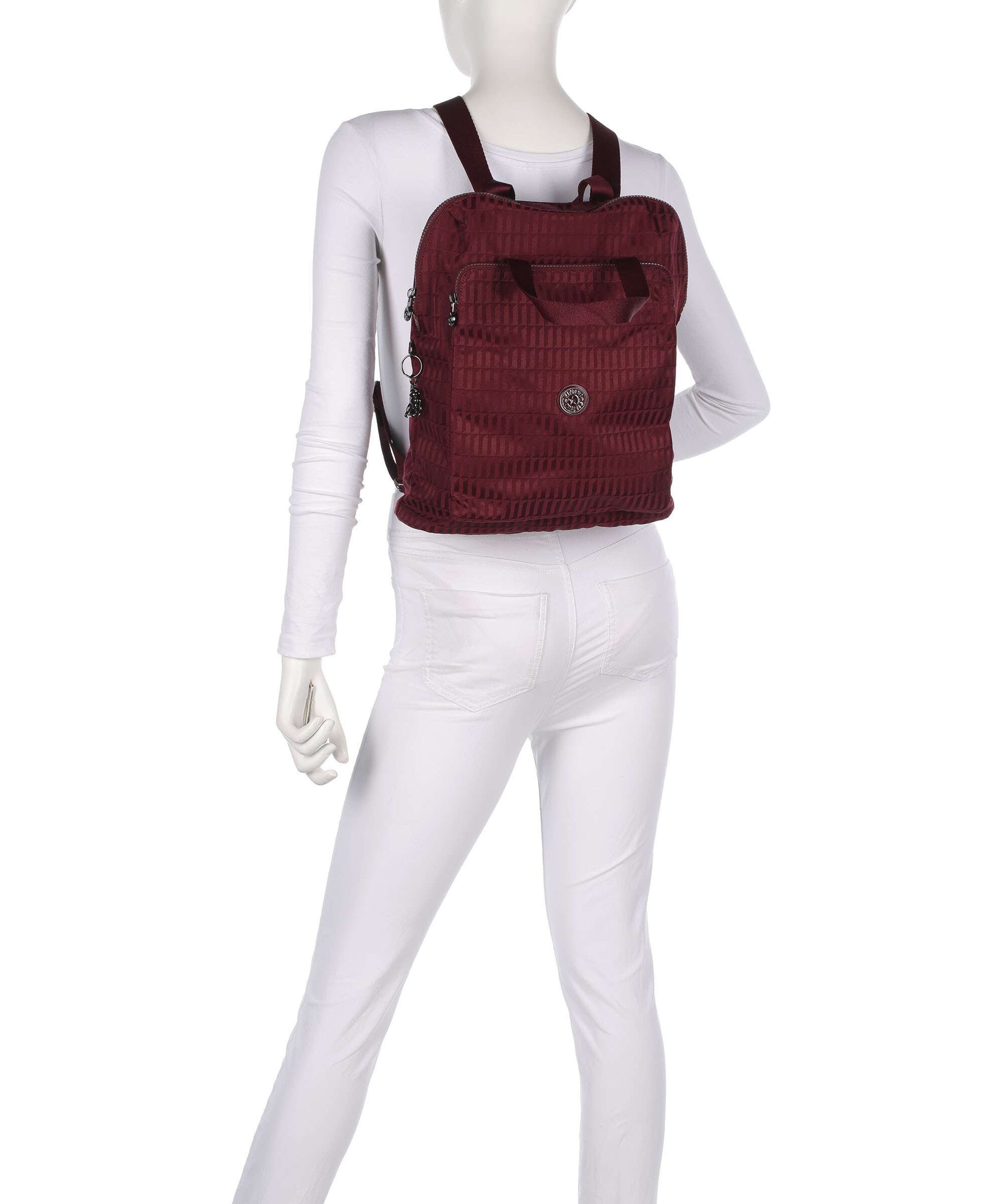 Kipling Elevated Kazuki Backpack maroon tile
